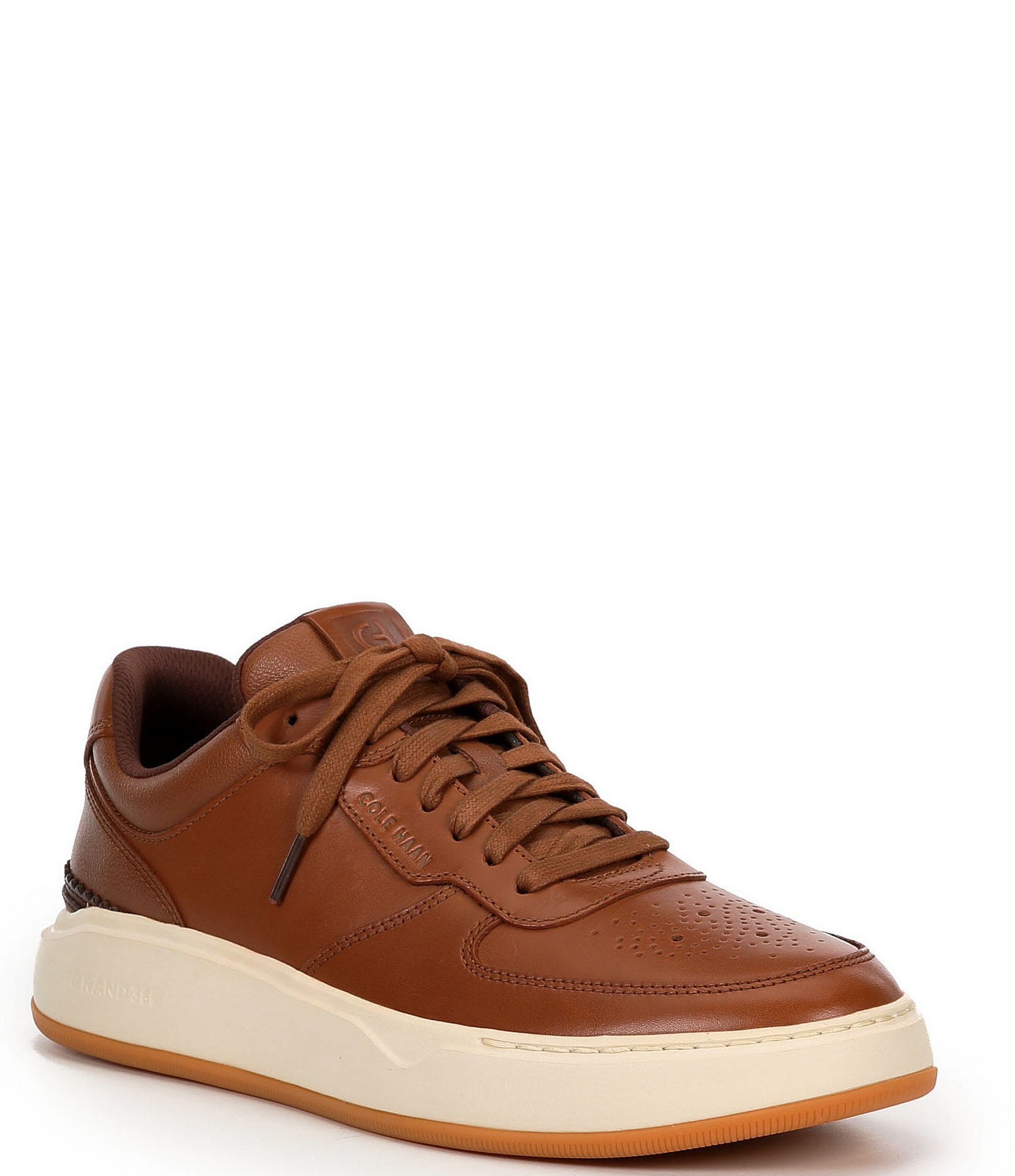 Men's Cole Haan Grand Crosscourt II Leather Sneaker - White - Size 11.5