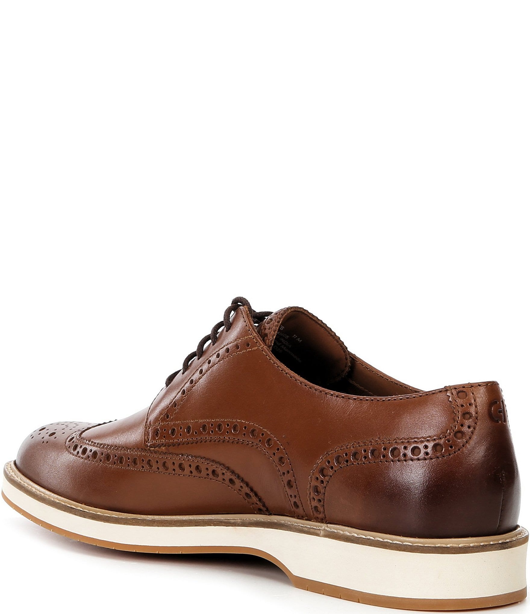 Cole Haan Men's Morse Grand Leather Brogue Detail Wingtip Oxfords