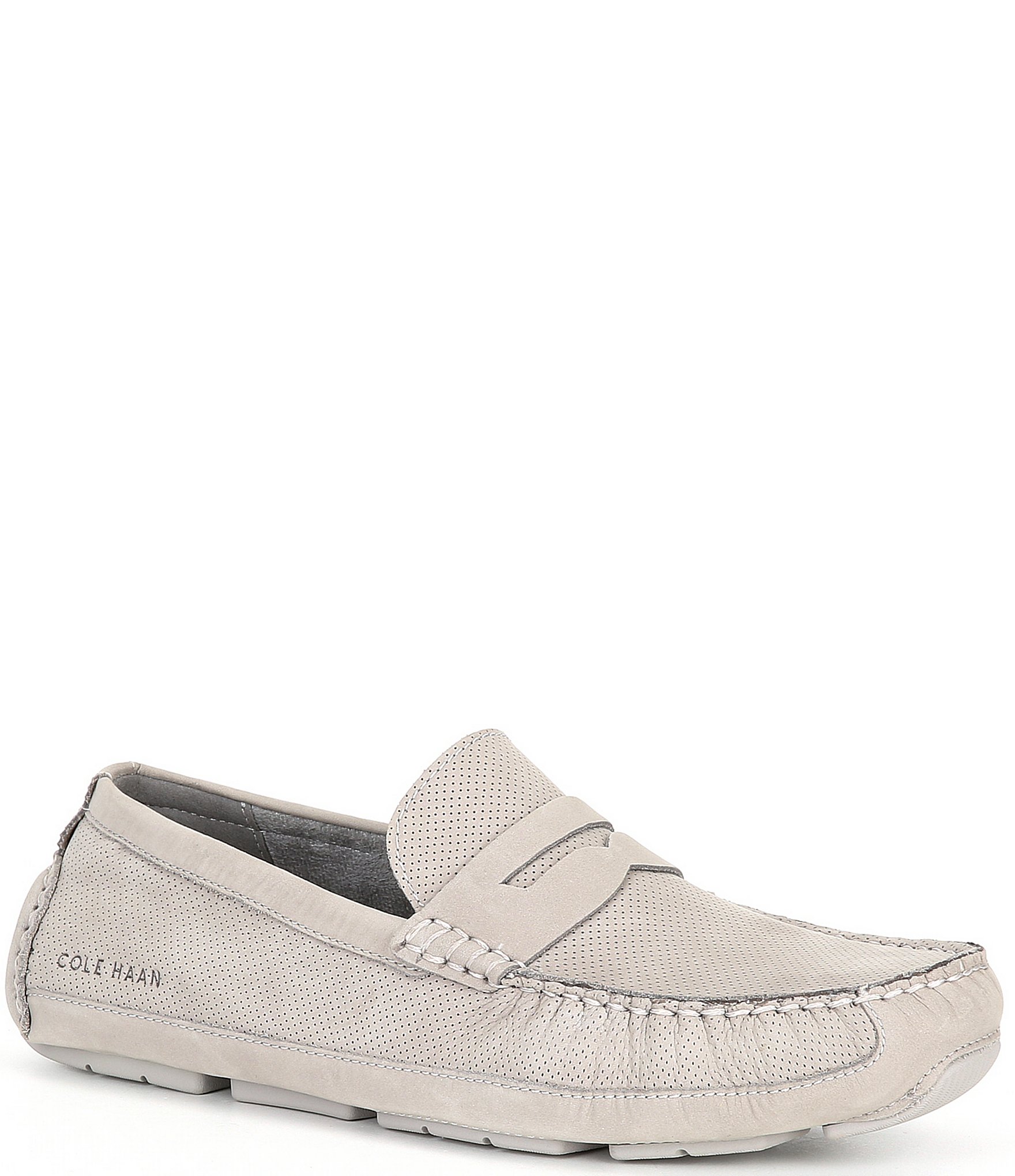 Cole Haan Men's Wyatt Perforated Nubuck Penny Drivers | Dillard's