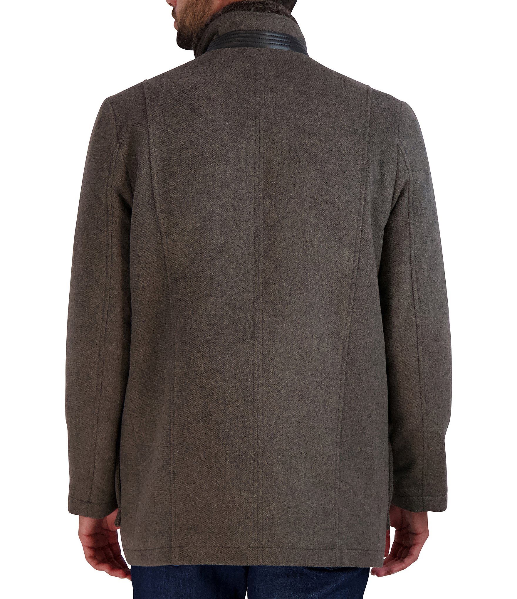 Cole Haan Novelty Wool Car Coat