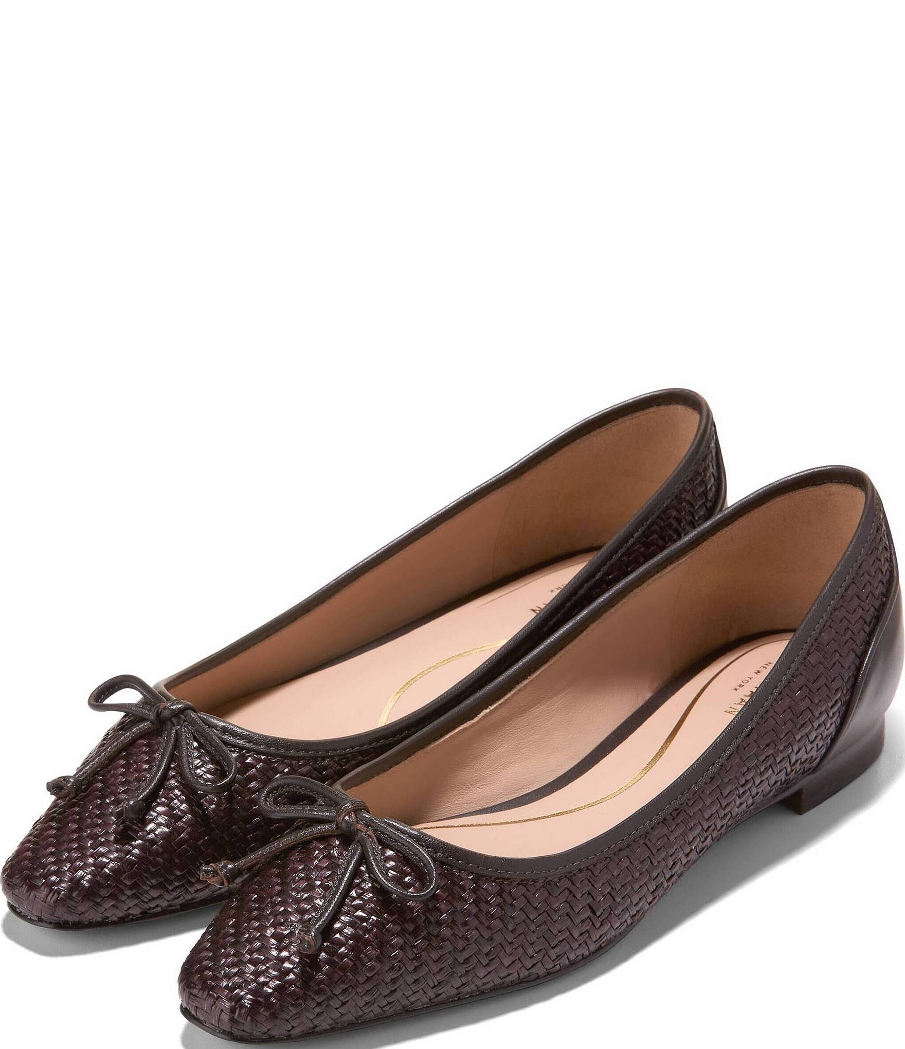 Cole Haan Paget Leather Woven Ballet Flats