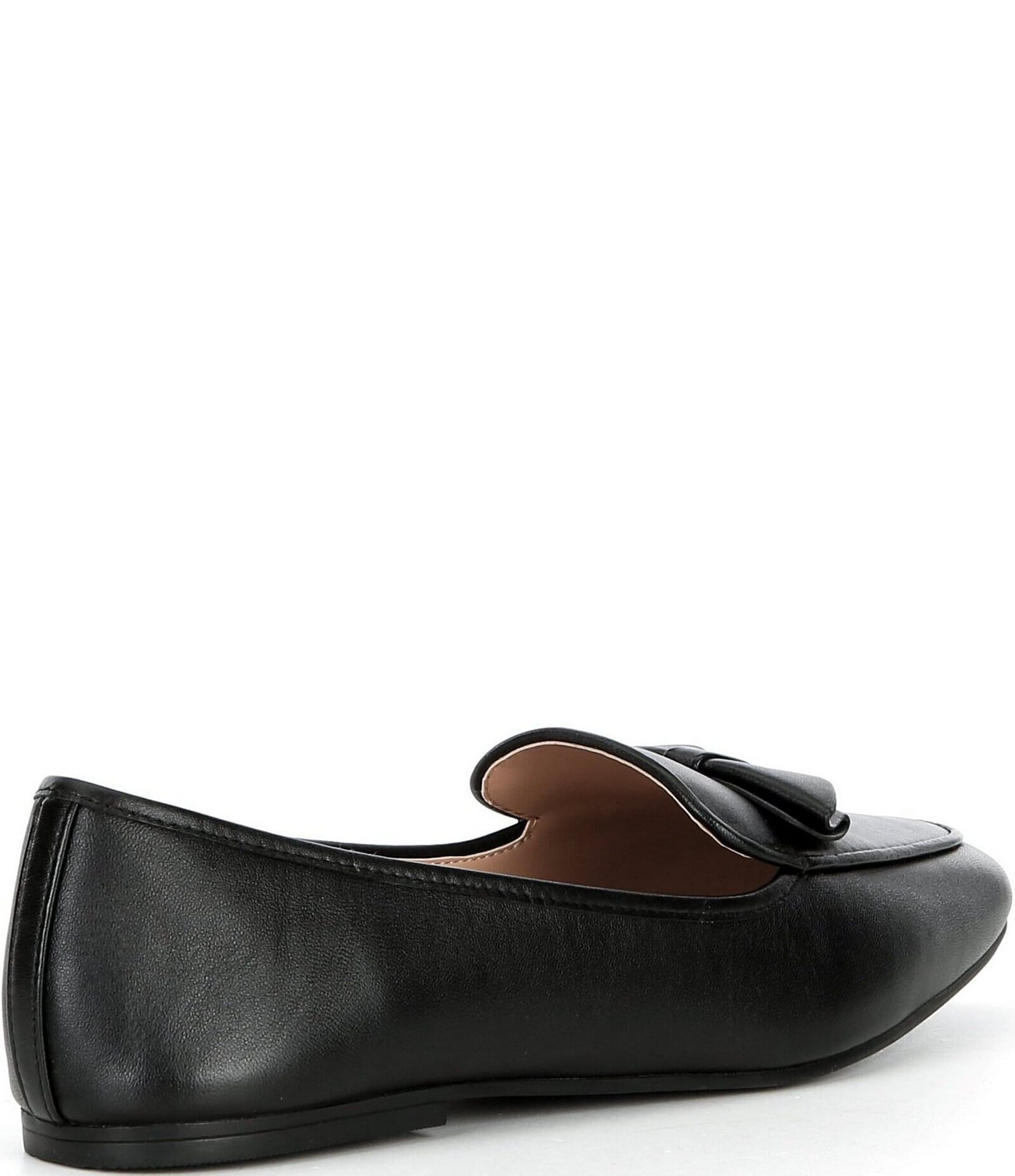 Cole Haan Payson Leather Bow Square Toe Loafers