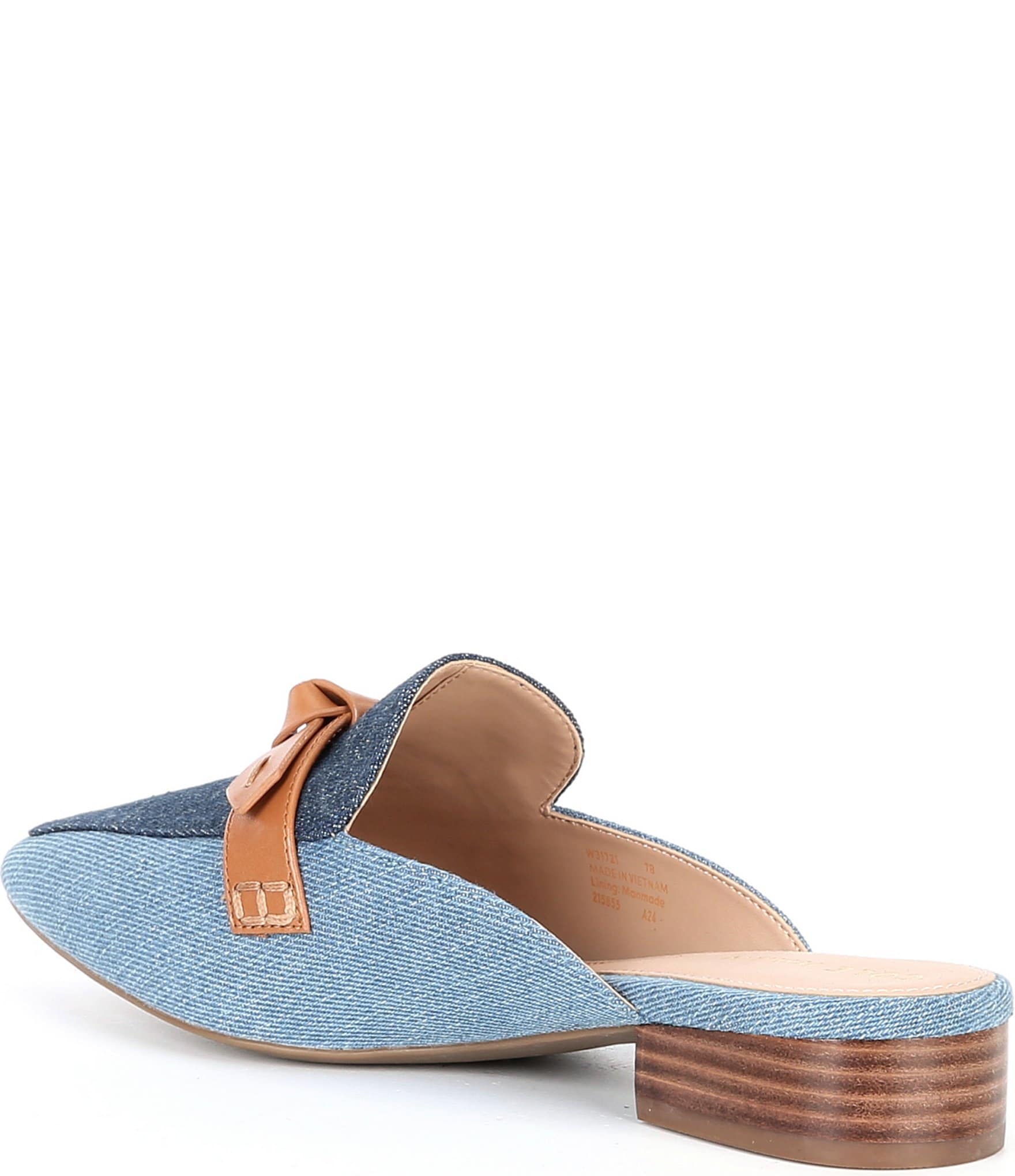 Cole Haan Piper Bow Denim Mules