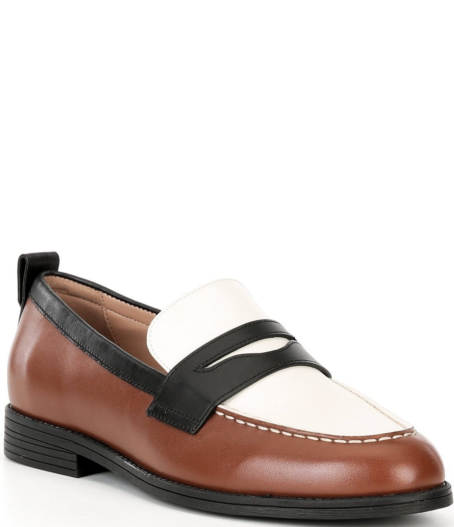 Cole Haan Stassi Leather Colorblock Penny Loafers