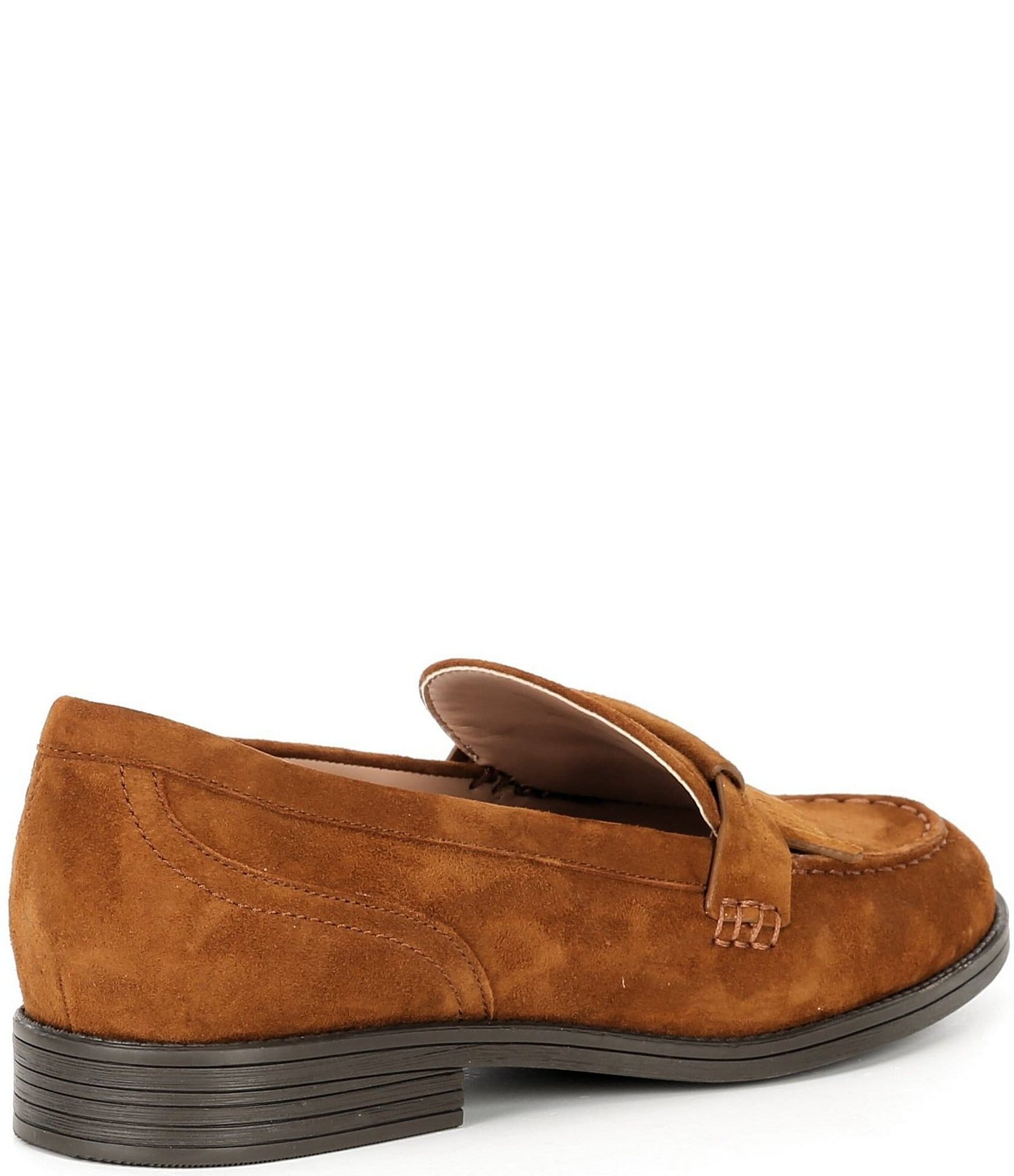 Cole Haan Women's Stassi Suede Kiltie Detail Penny Loafers