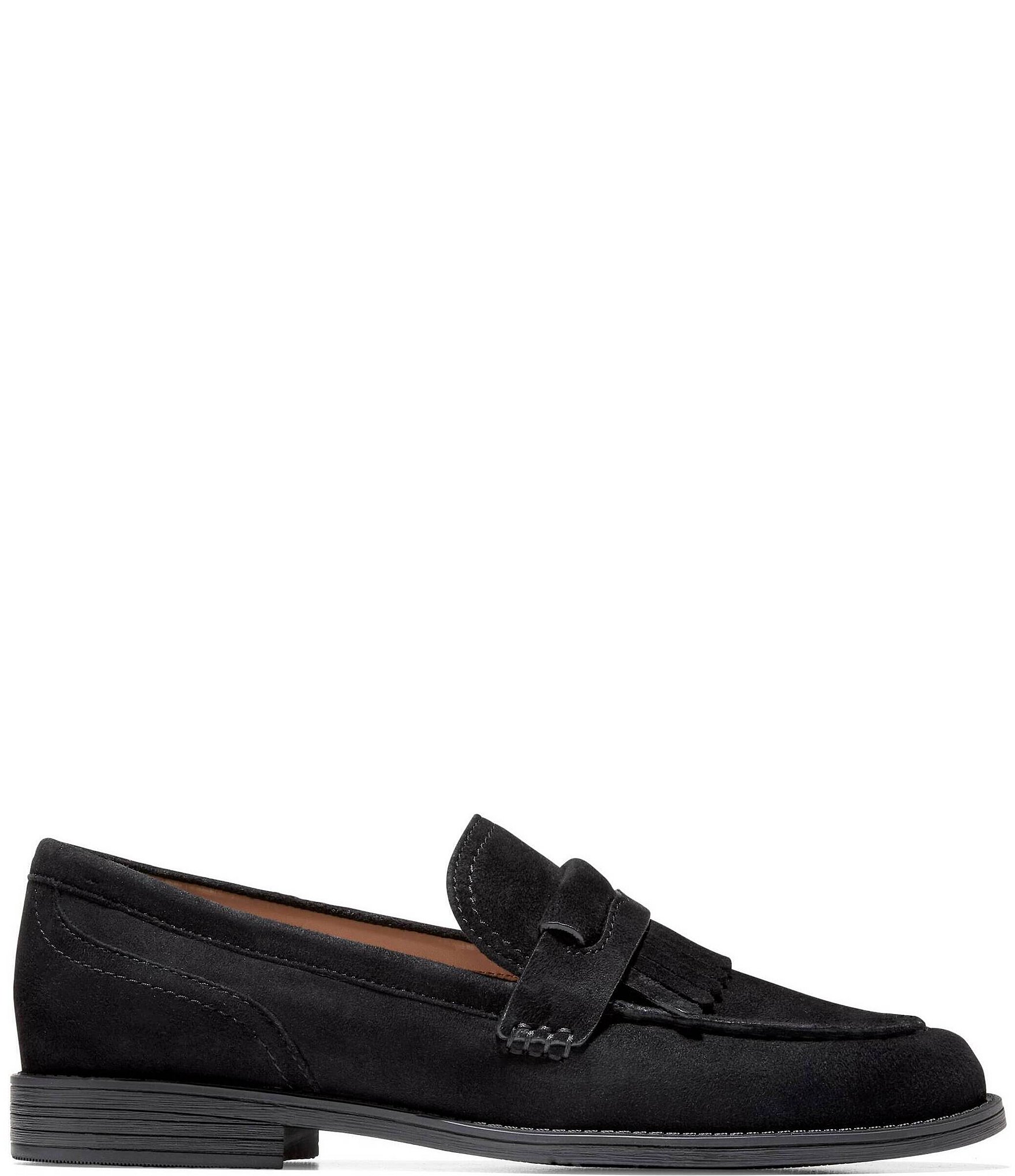 Cole Haan Women's Stassi Suede Kiltie Detail Penny Loafers