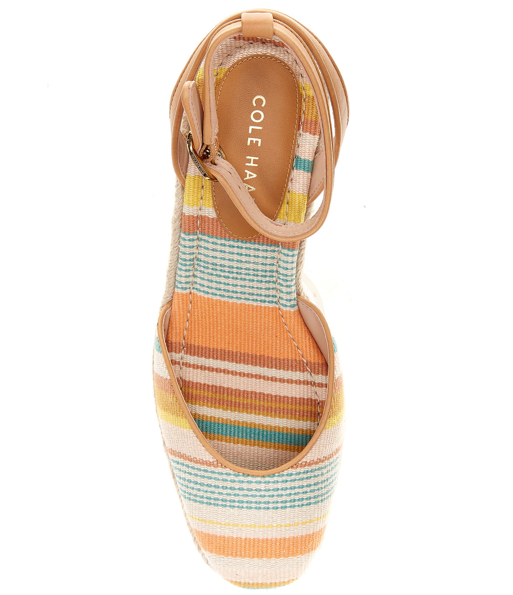 Cole Haan Women's Kyra Cloudfeel Striped Espadrille Wedges
