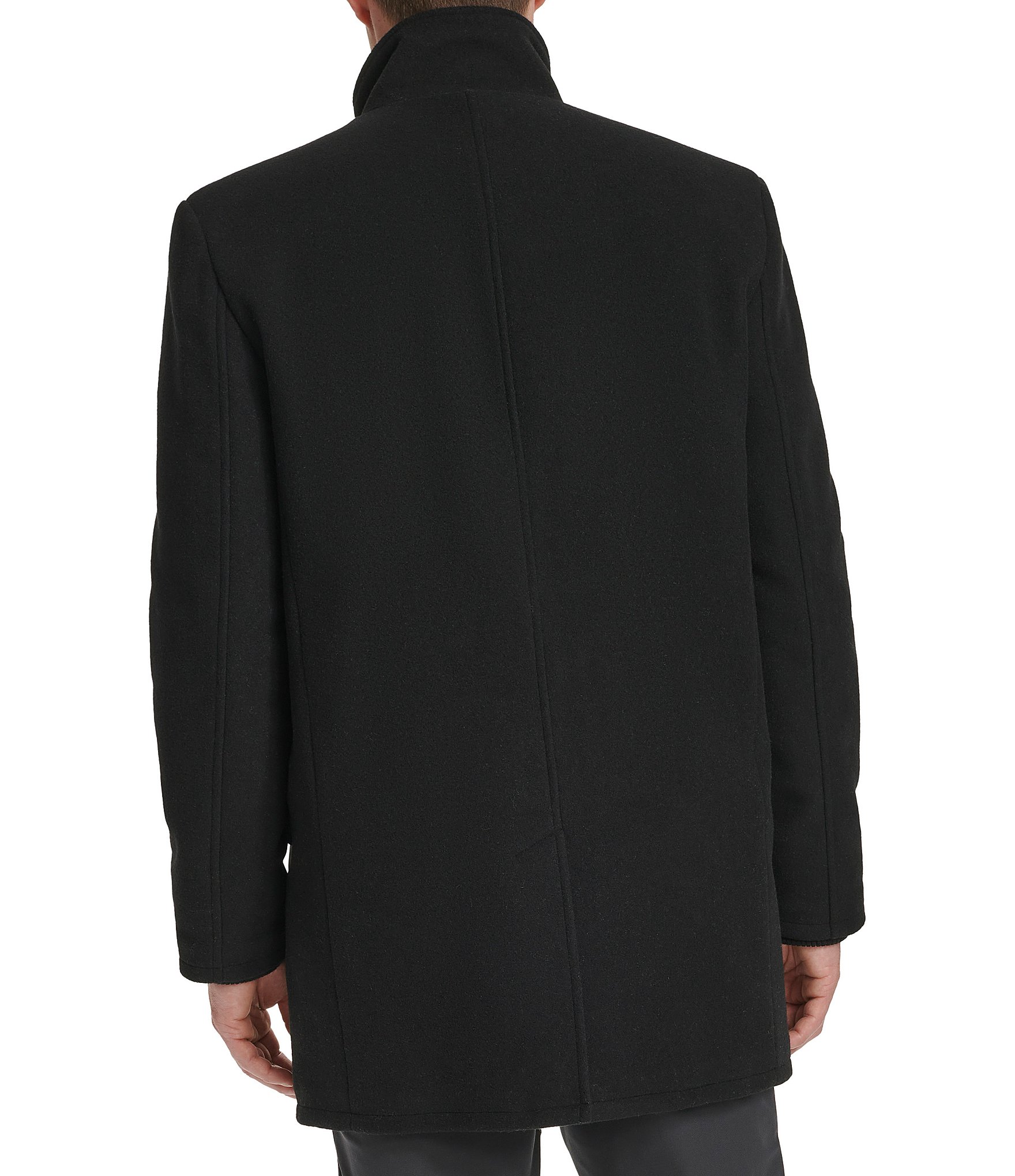 Cole Haan Wool Blend Plush Solid Coat