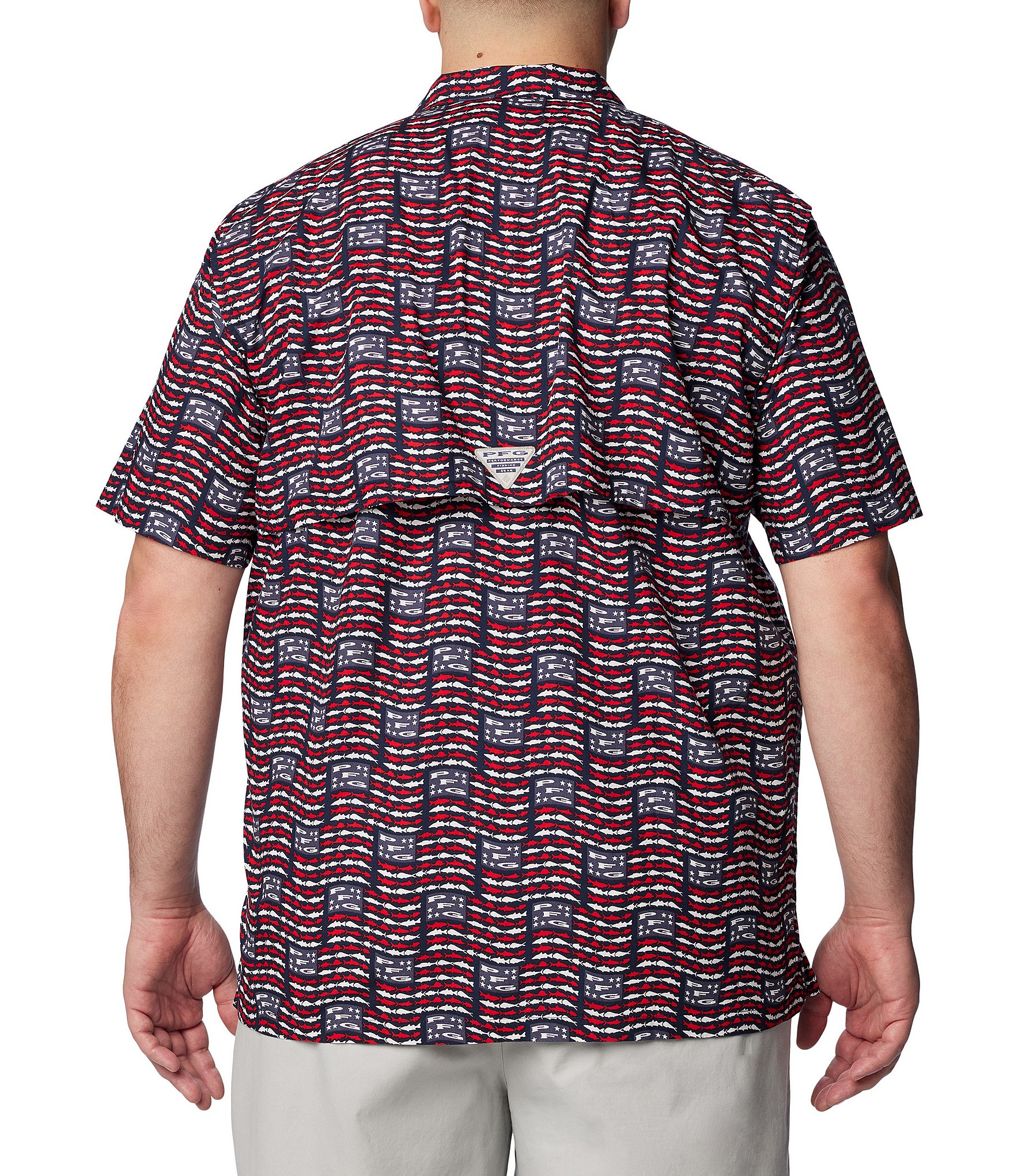 Columbia Big & Tall Trollers Best™ Short Sleeve PFG Banner Woven Shirt