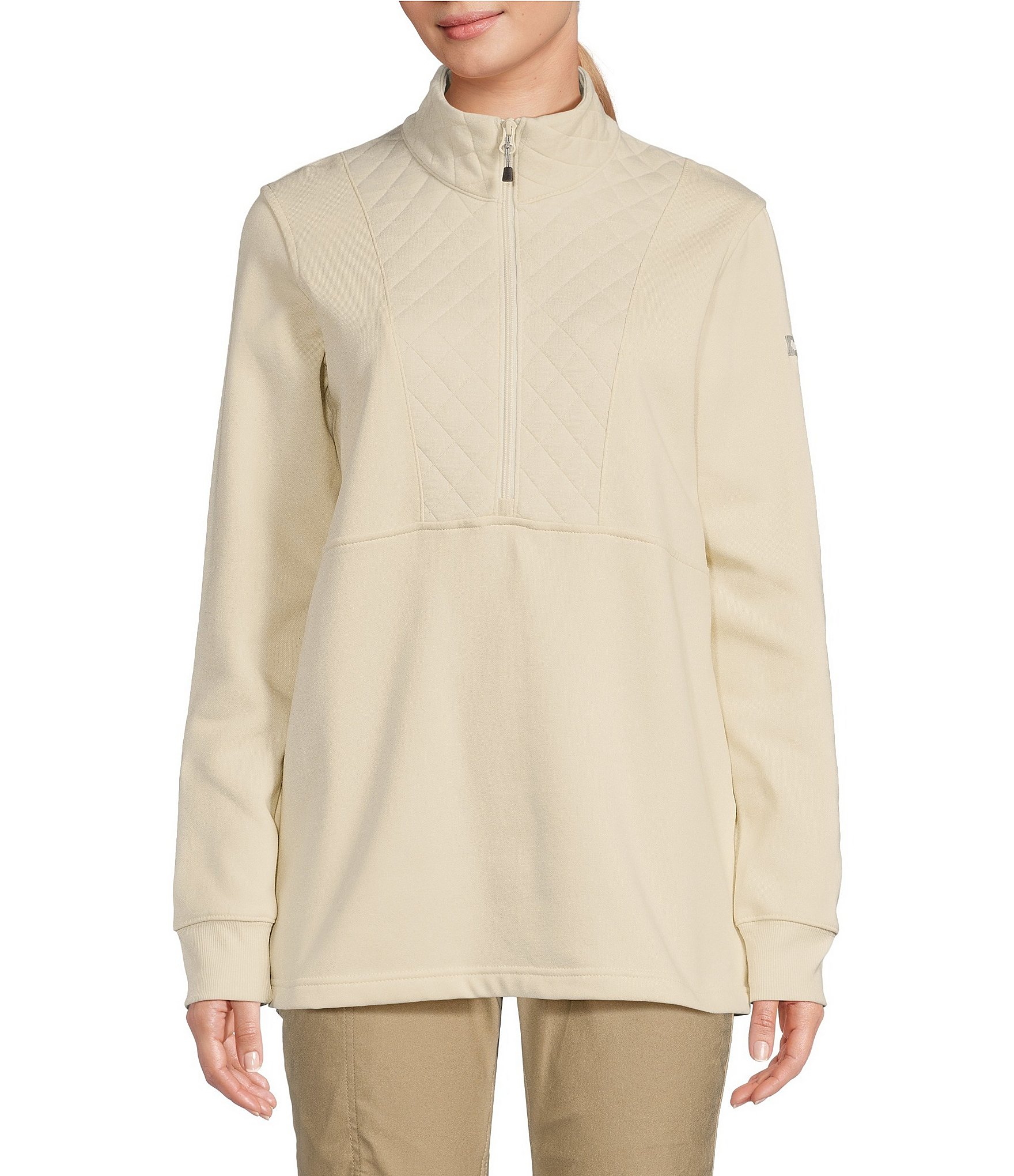 Avia Womens Long Sleeve Active Wear Side Pocket 1/4 Zip Pullover