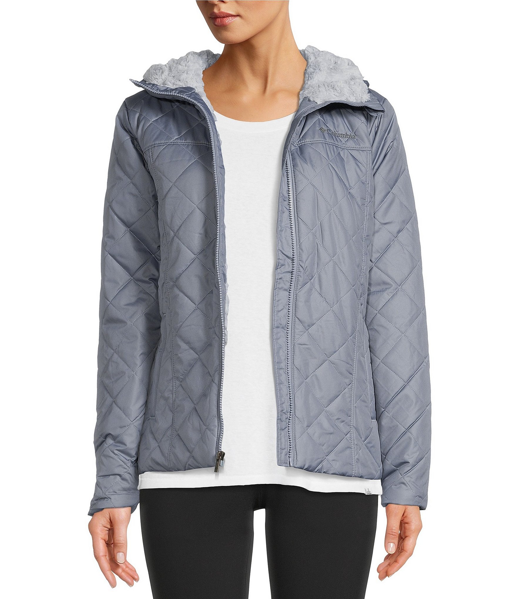 Columbia Copper Crest™ Long Sleeve Quilted Zip Front Hooded Puffer ...