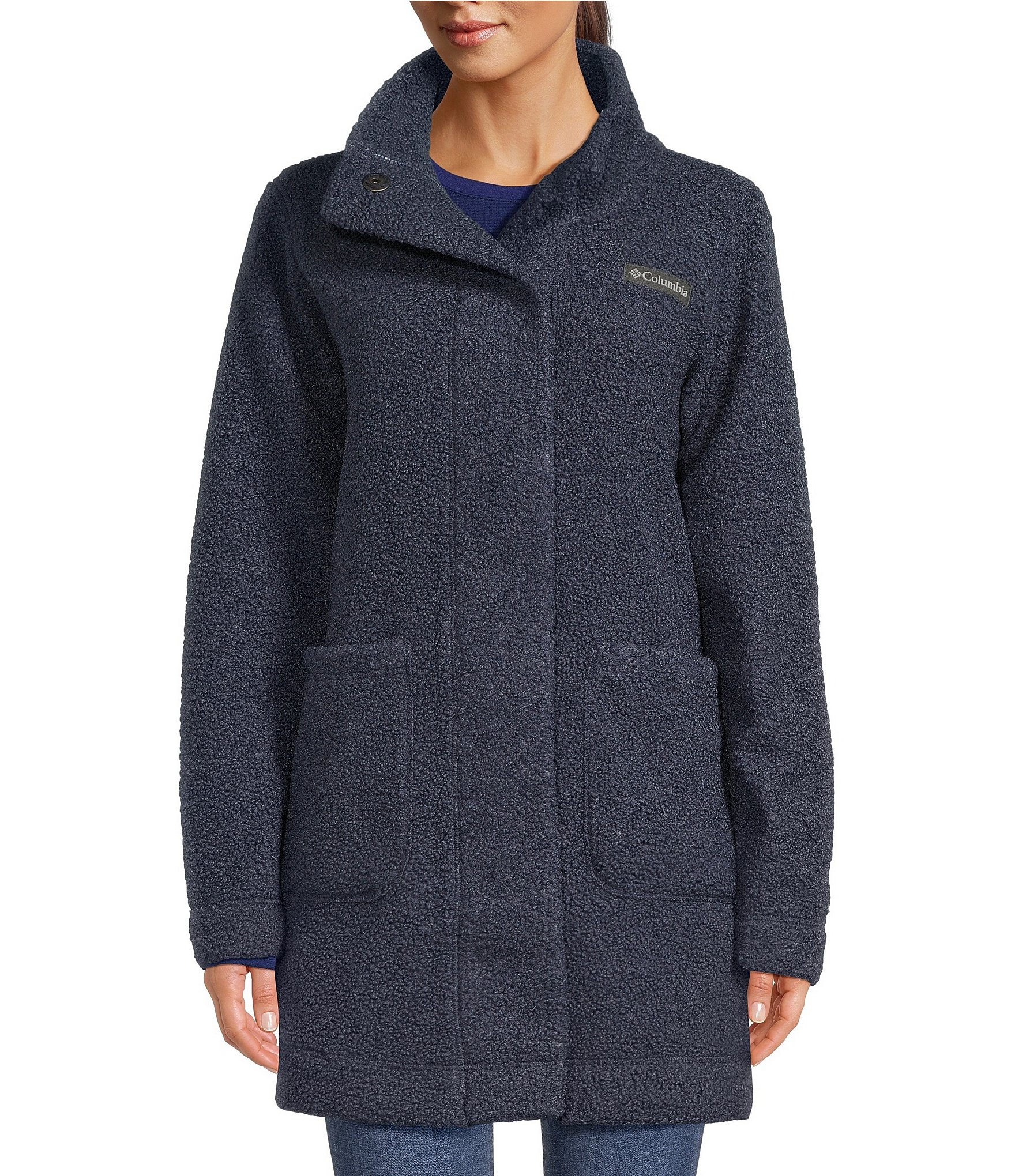 Columbia Panorama™ Stand Collar Long Sleeve Faux Sherpa Jacket | Dillard's
