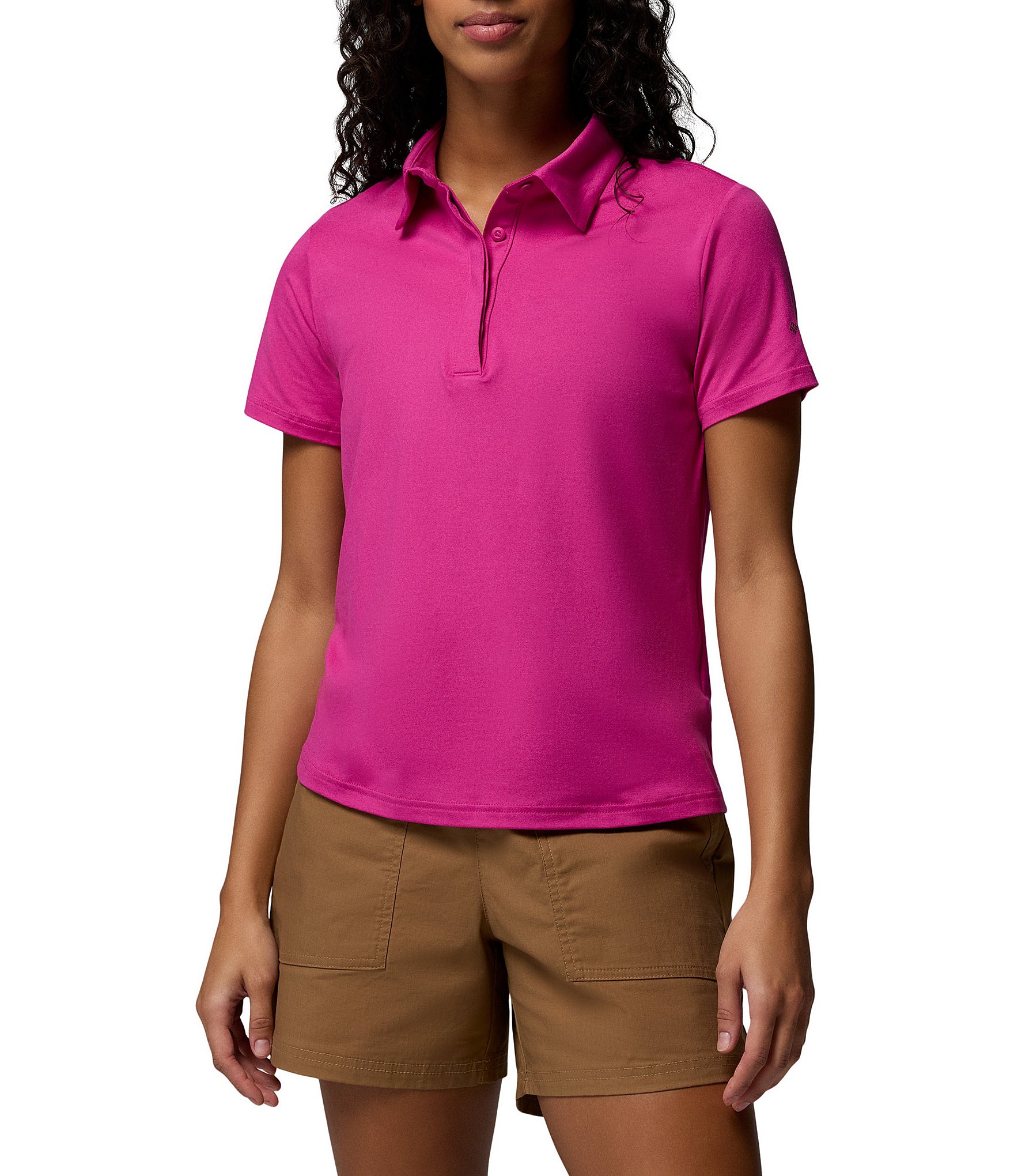 Columbia Parson Polo Point Collar Short Sleeve Top