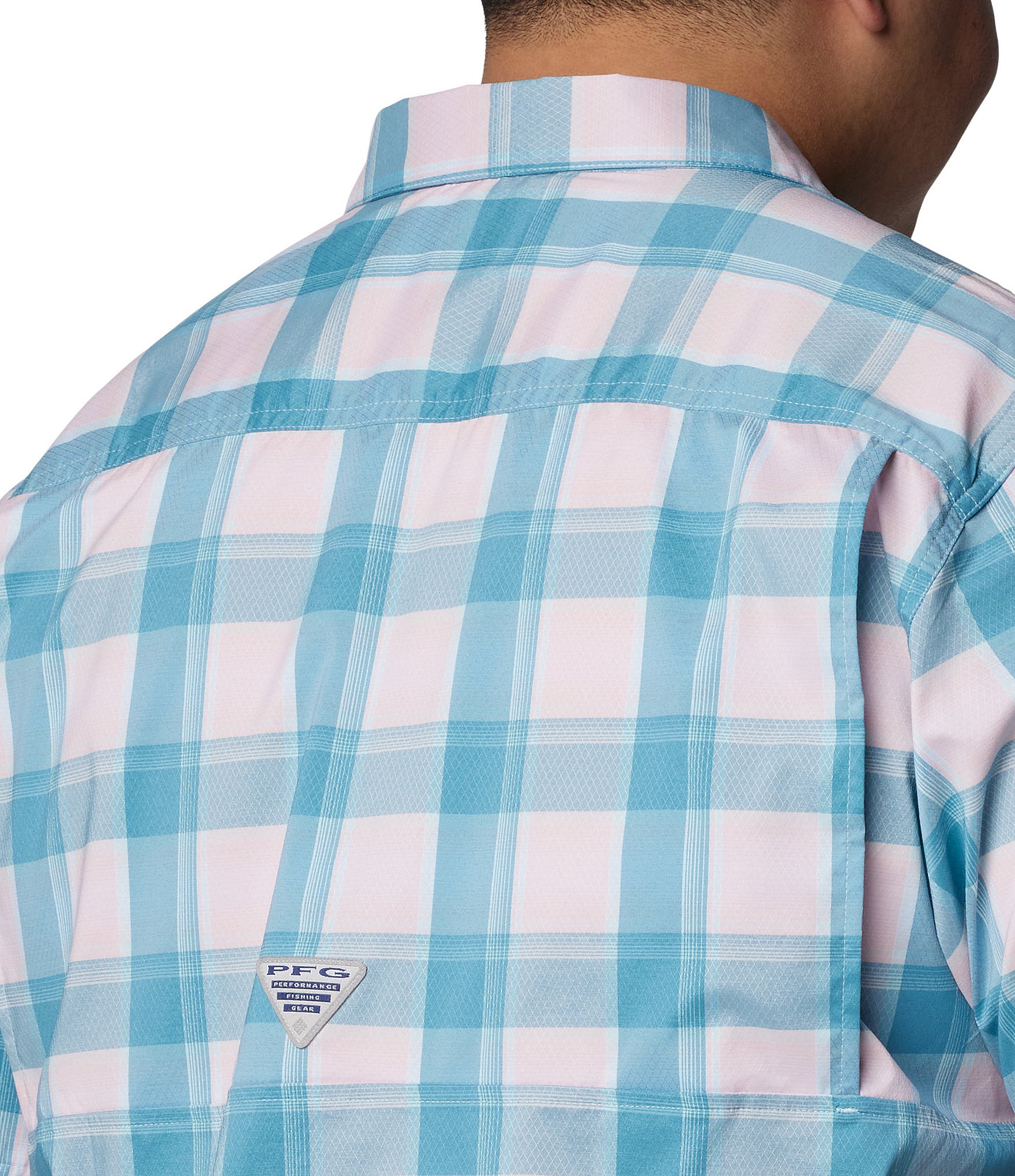 Columbia PFG Big & Tall Super Slack Tide™ Short Sleeve Camp Canyon Ombre Check Shirt