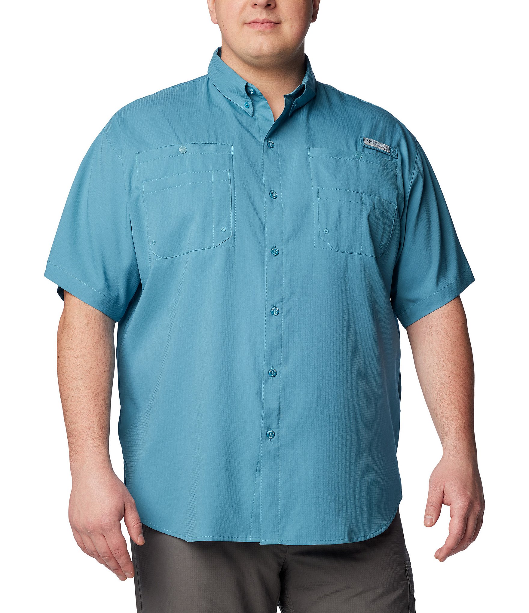 Columbia Men's PFG Bahama II Short Sleeve Shirt - Tall - 4XT - Green