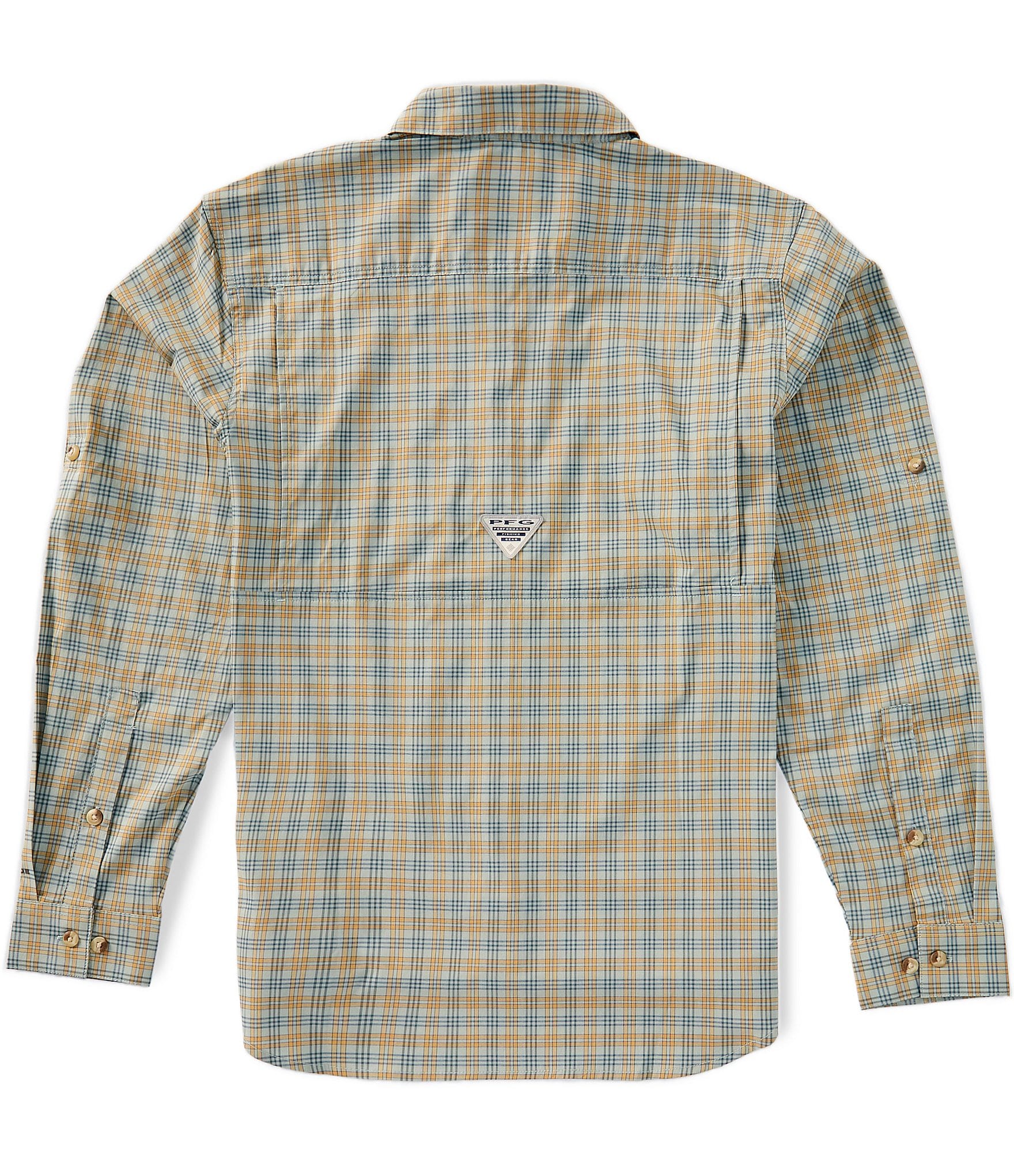 Columbia PFG Harbor Peak Plaid Long Sleeve Woven Shirt