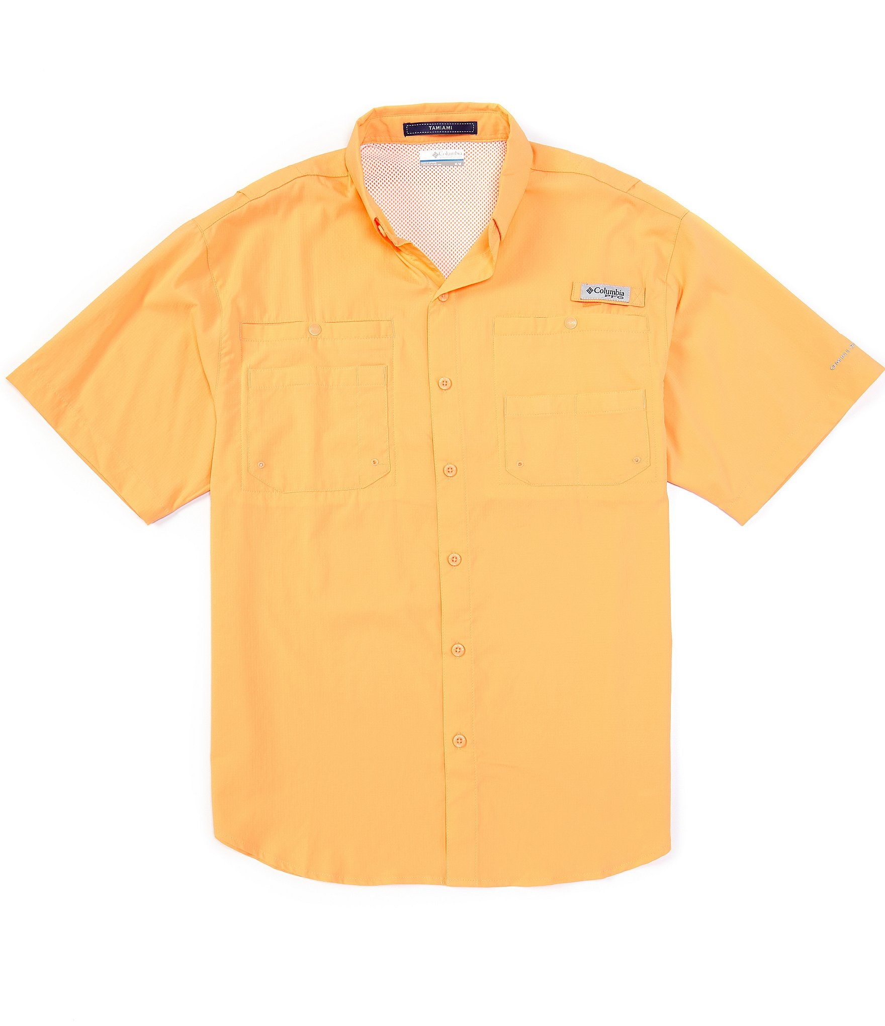 NEW Houston Astros Columbia PFG Tamiami Orange Button Up SS Shirt