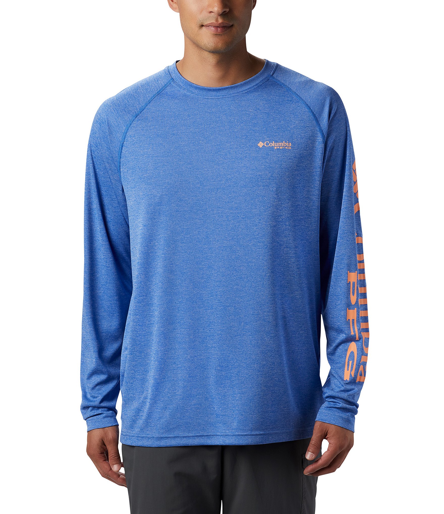 Columbia PFG Terminal Tackle Heather Long-Sleeve Rashguard T-Shirt