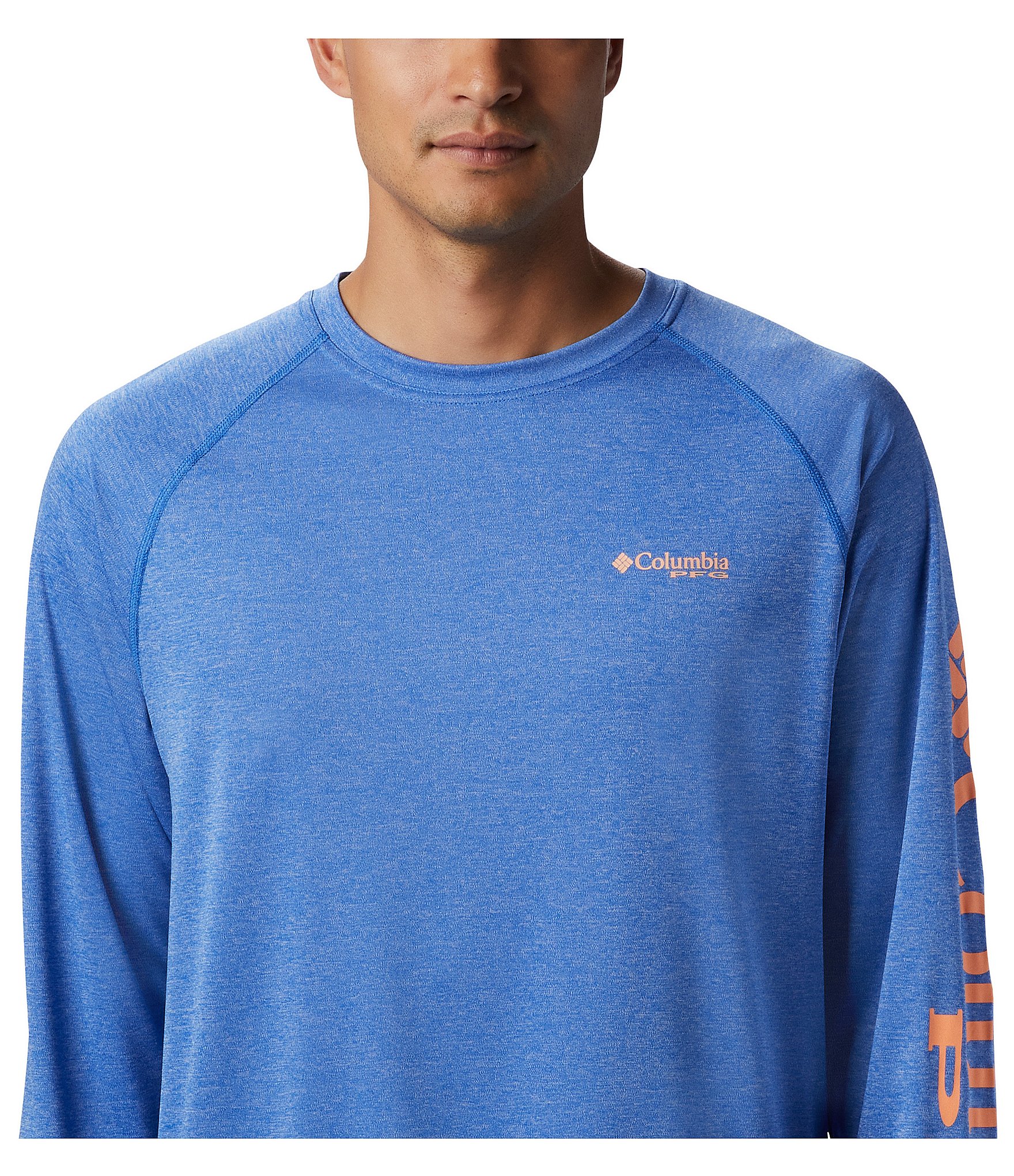 Columbia PFG Terminal Tackle Heather Long-Sleeve Rashguard T-Shirt