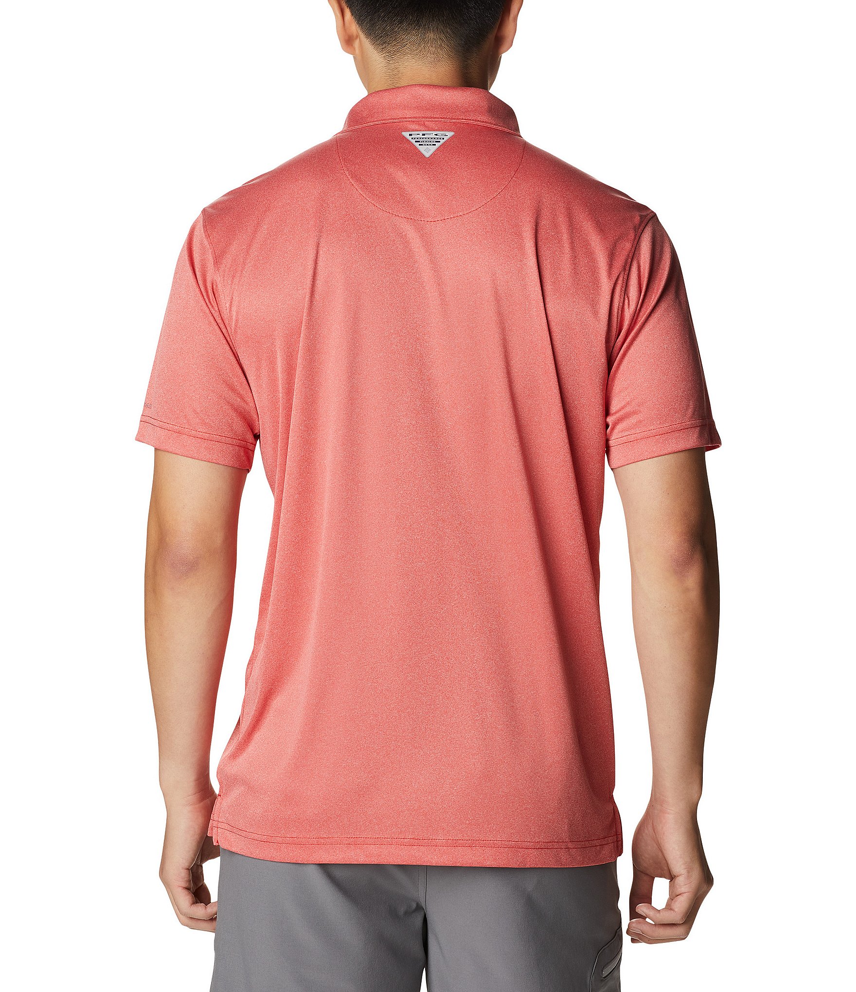 Columbia PFG Terminal Tackle Heather Performance Short-Sleeve Polo Shirt