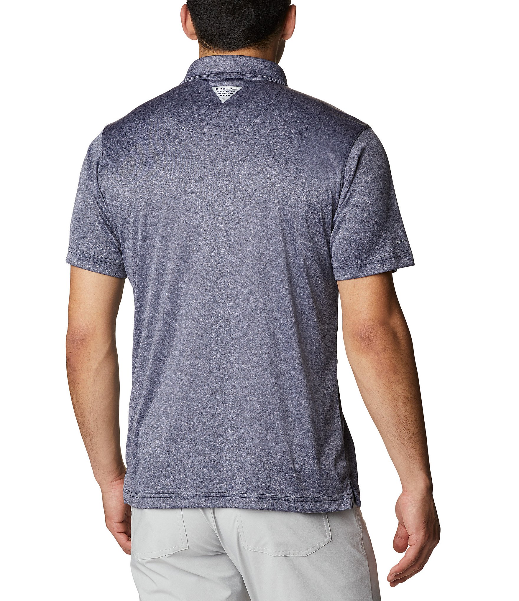 Columbia PFG Terminal Tackle Heather Performance Short-Sleeve Polo Shirt