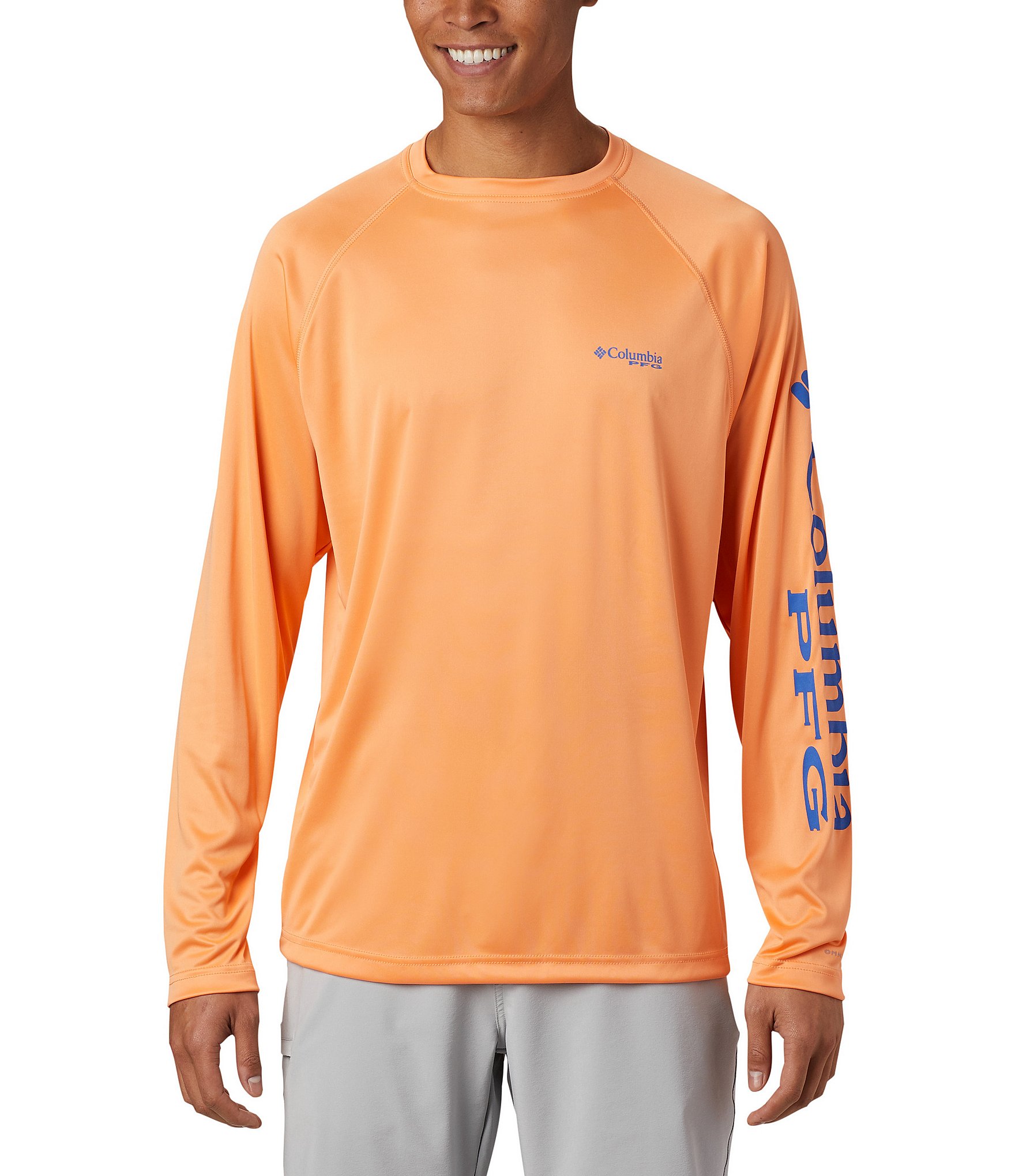 columbia orange shirt