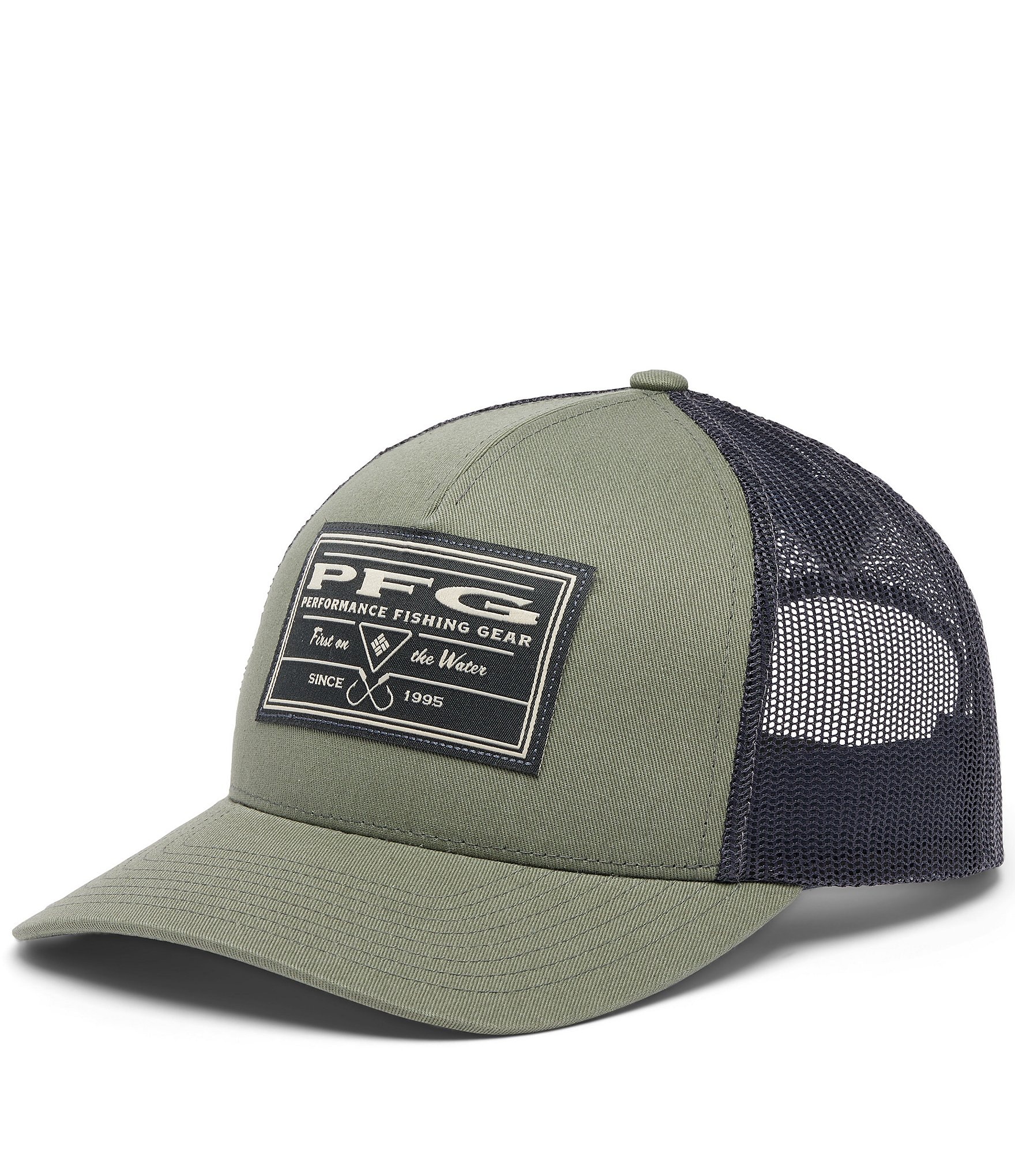 Columbia PFG Uncharted Mesh Snap Back Cap in Green