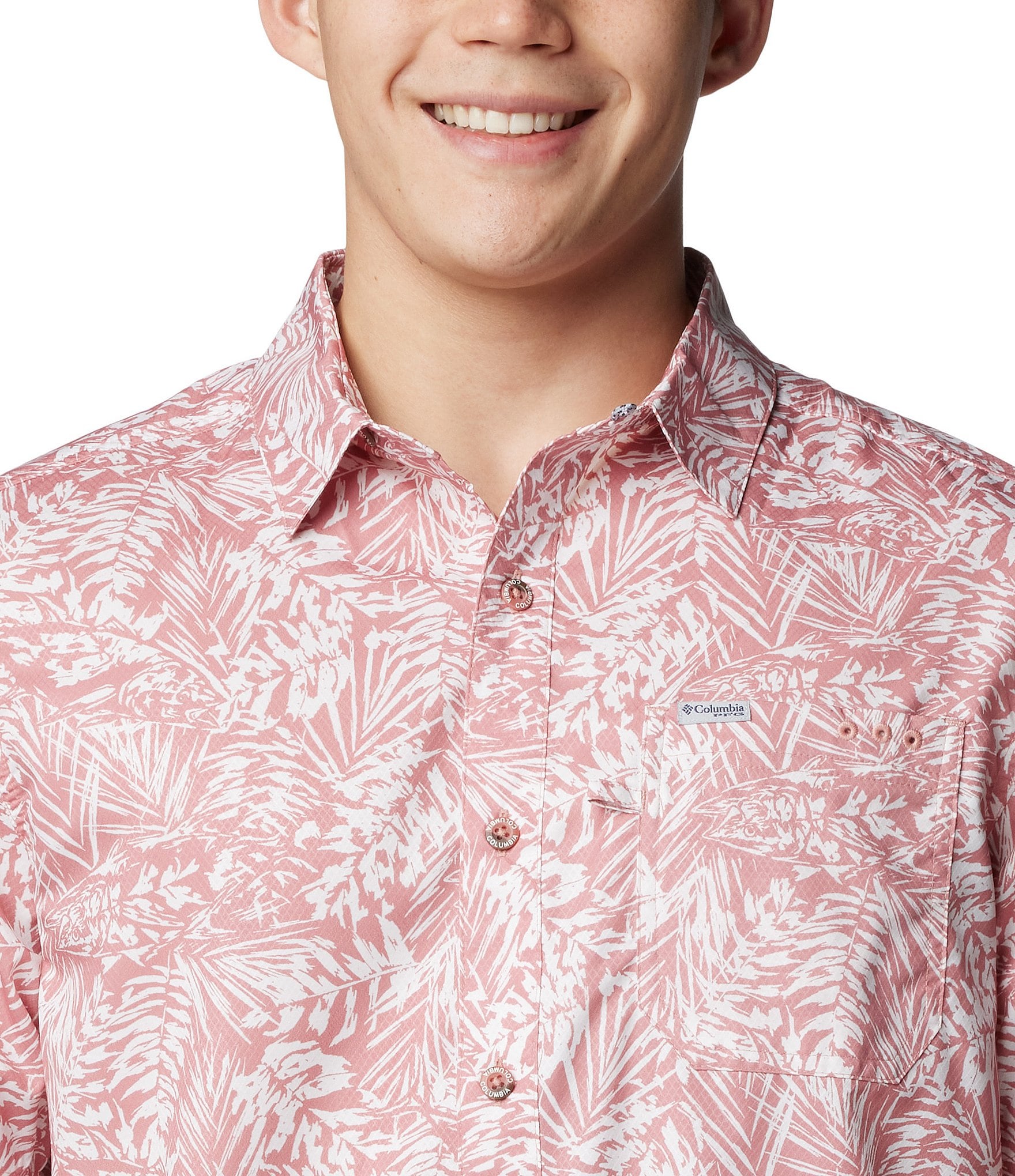 Columbia Super Slack Tide™ Short Sleeve Printed Woven Camp Shirt