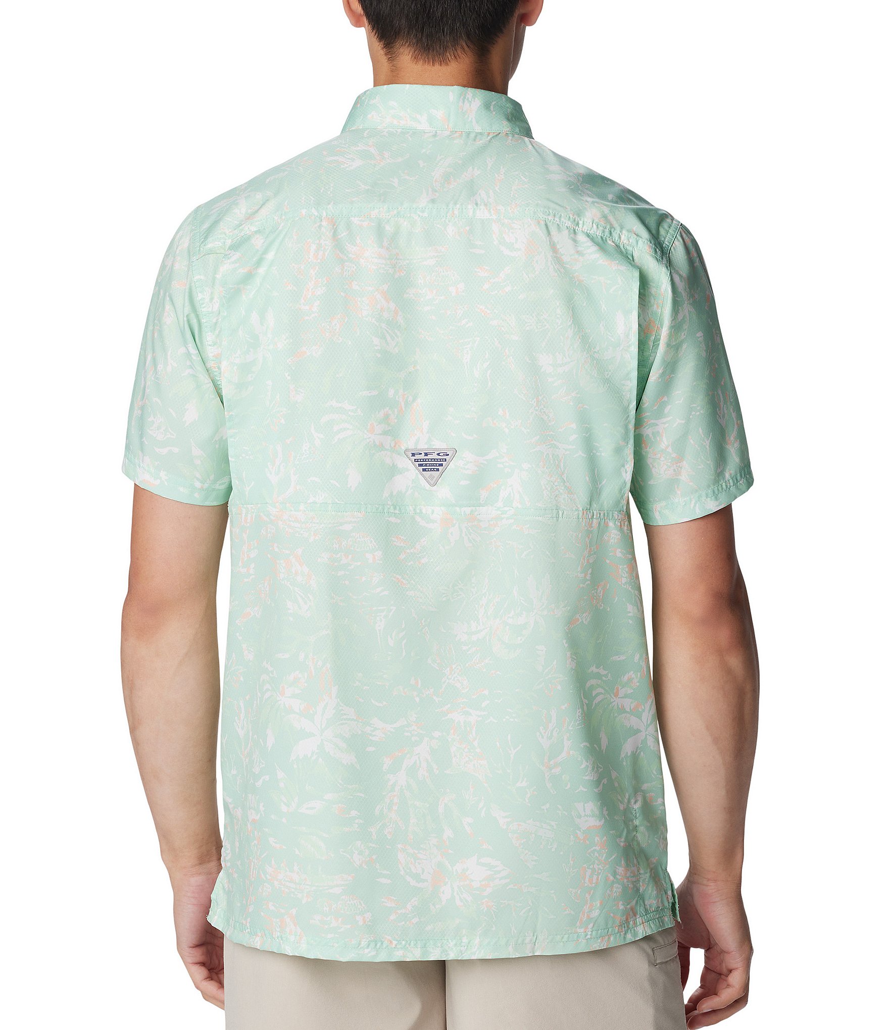 Columbia Super Slack Tide™ Short Sleeve Printed Woven Camp Shirt