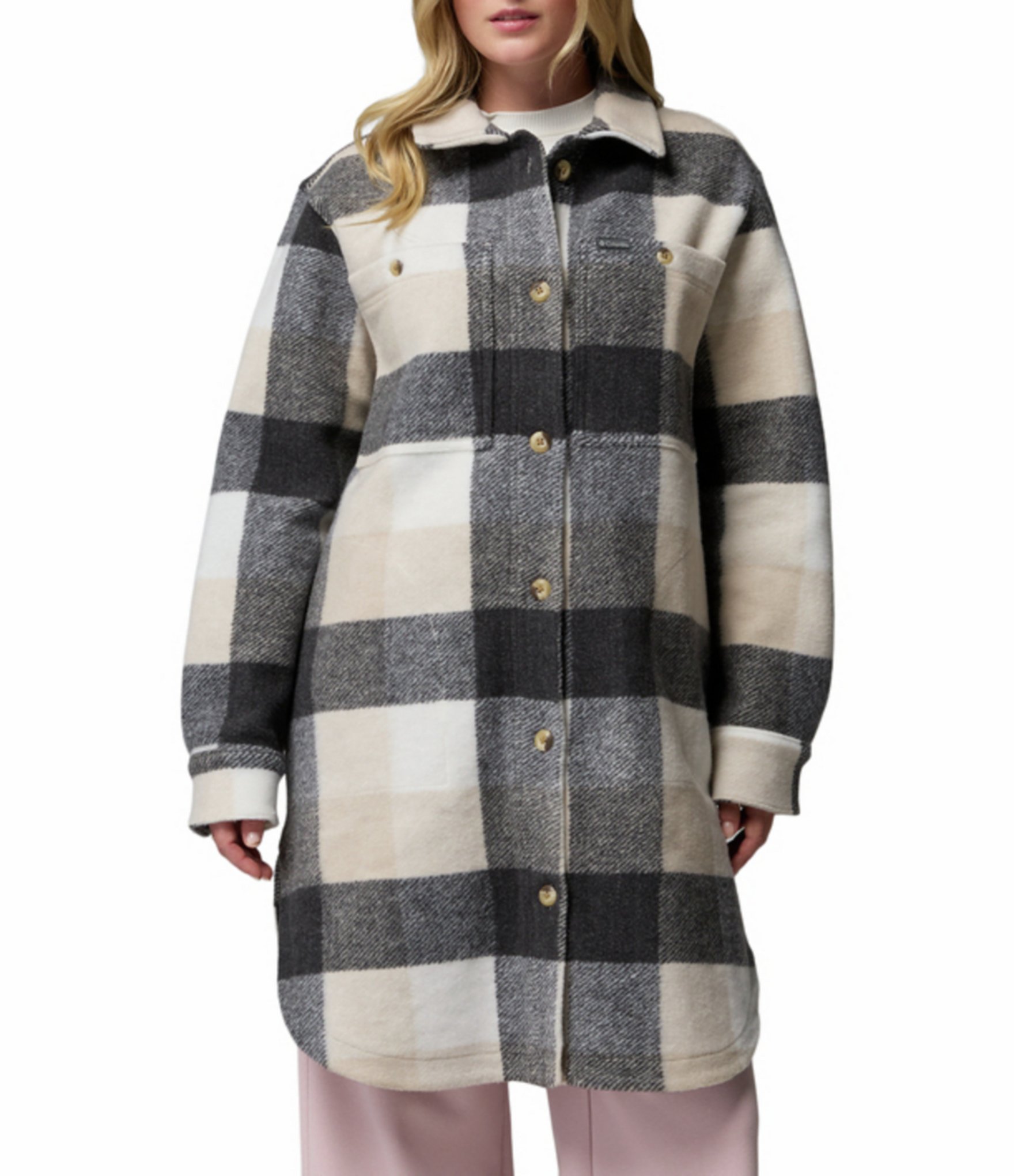 Columbia Wildest Venture Long Fleece Button Front Shacket