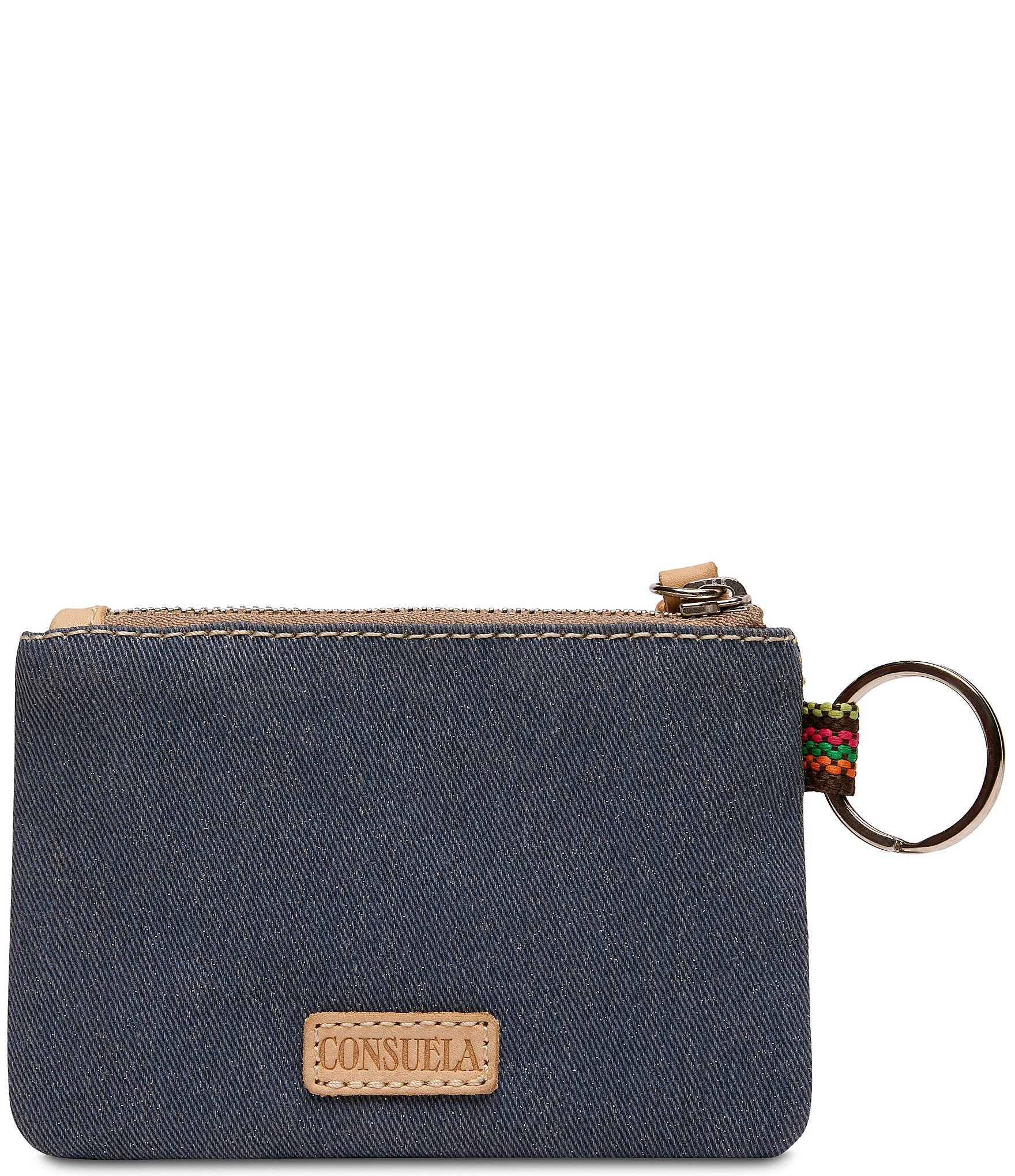 Consuela Arlo Embroidered Gem Denim Pouch