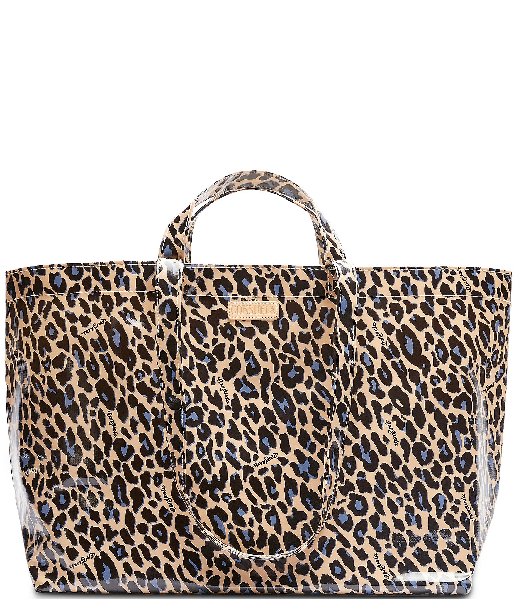 Consuela Blue Jag Print Jumbo Utility Tote Bag