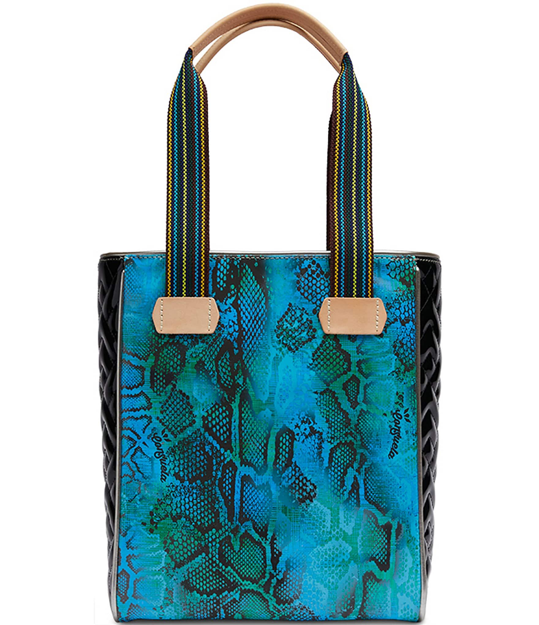 Consuela Cade Chica Blue Snake Print Tote Bag