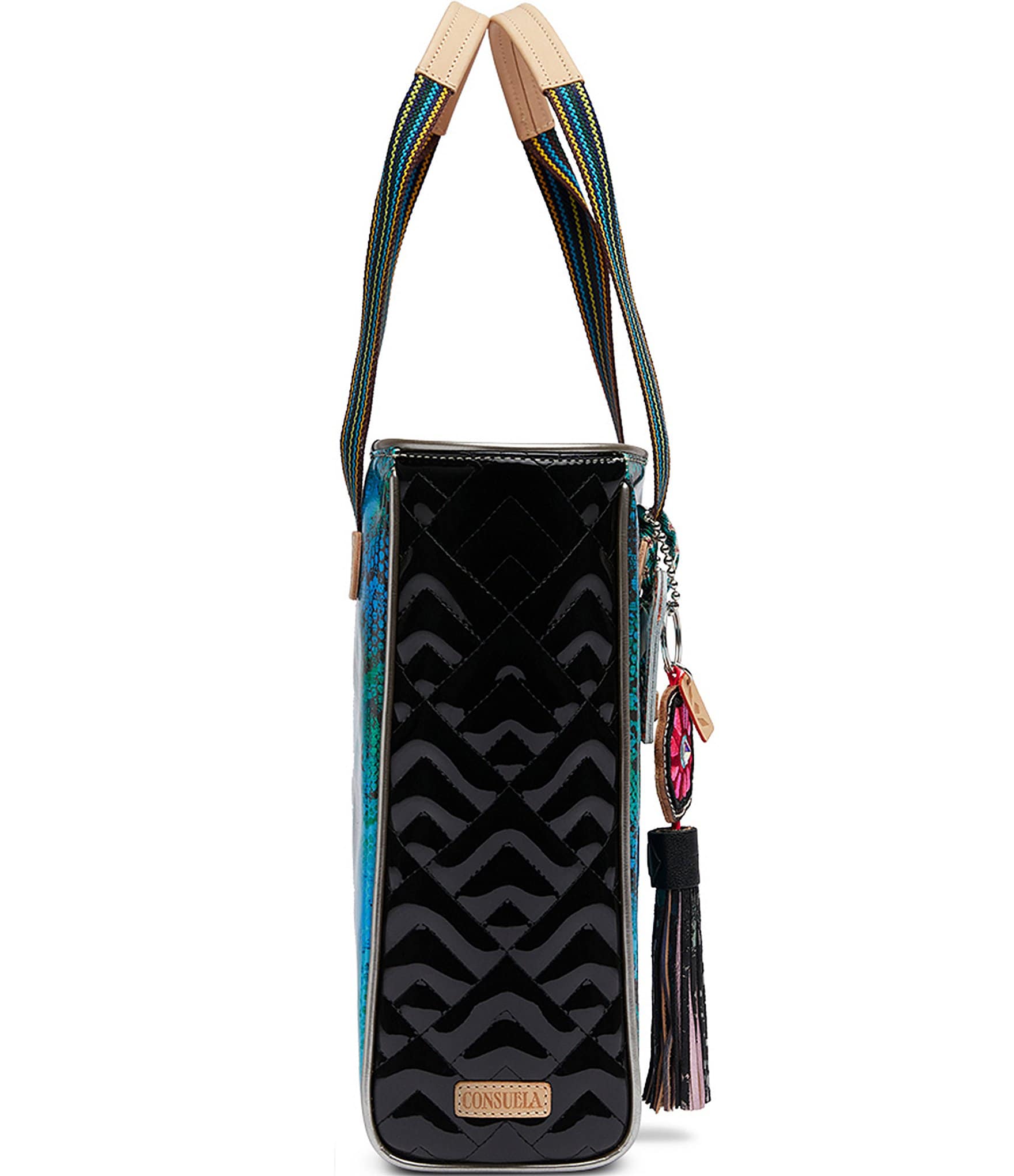 Consuela Cade Chica Blue Snake Print Tote Bag