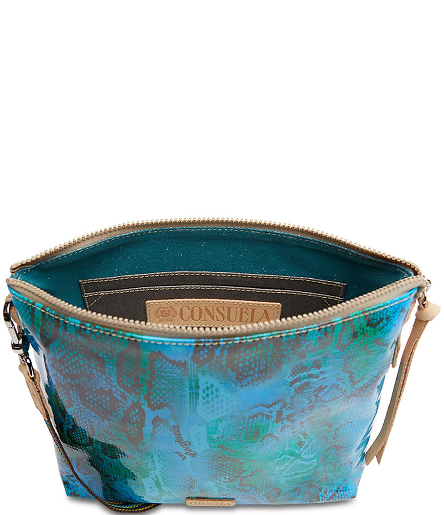 Consuela Cade Downtown Blue Snake Print Crossbody Bag