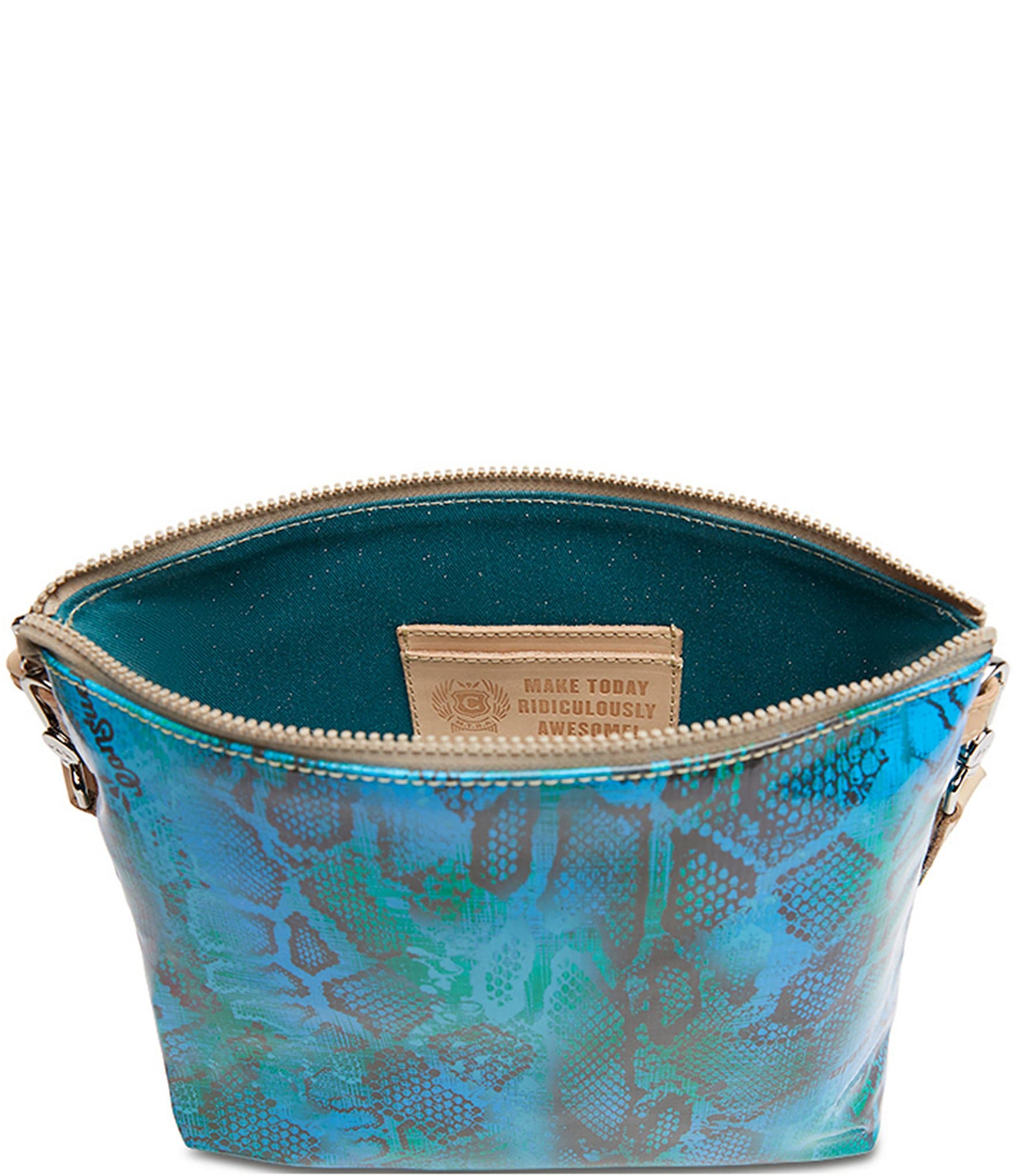 Consuela Cade Downtown Blue Snake Print Crossbody Bag