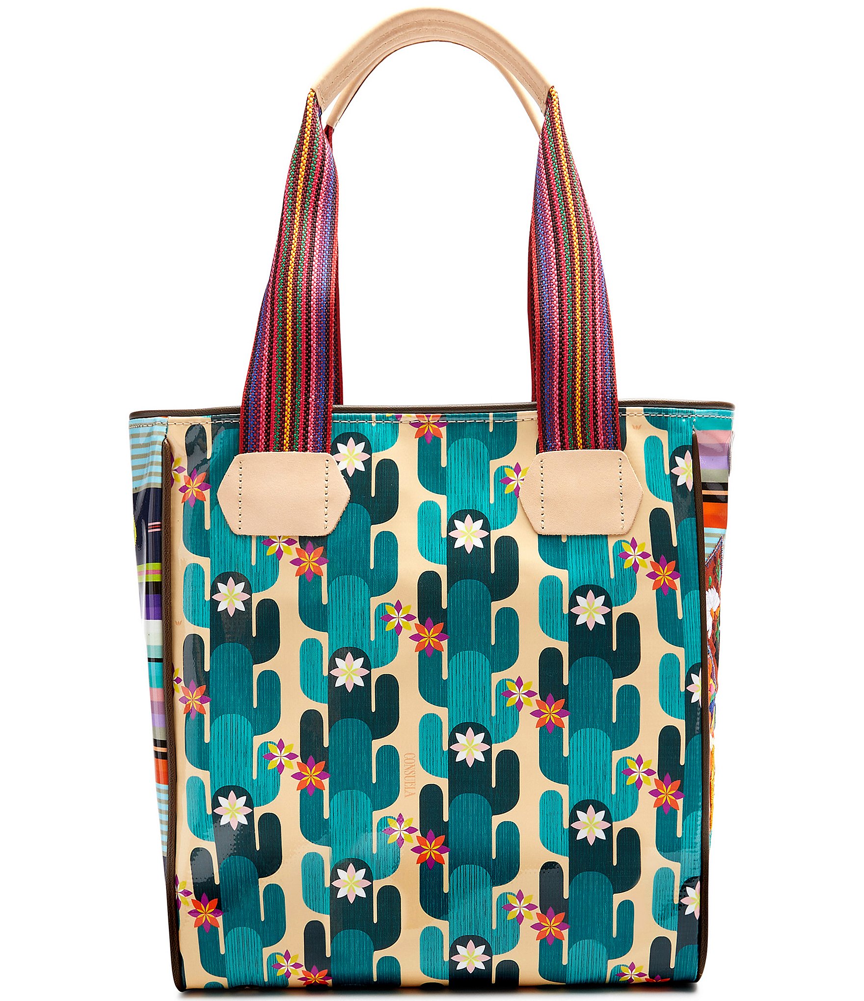Consuela Dezi Classic Embroidered Floral Patche Tote Bag