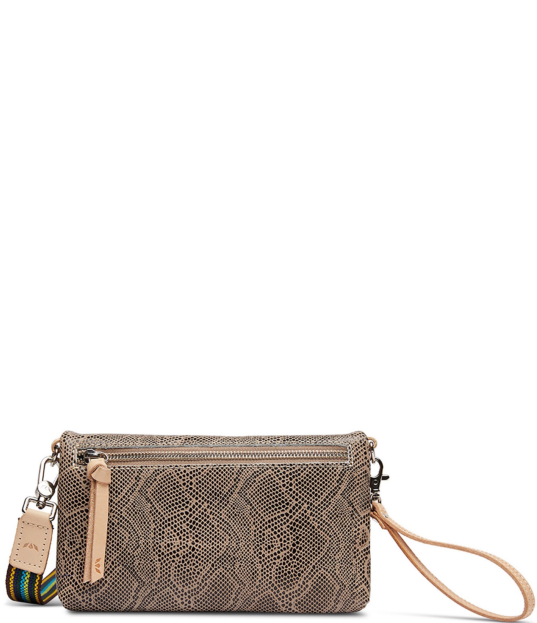 Consuela Dizzy Uptown Snake Embossed Crossbody Bag