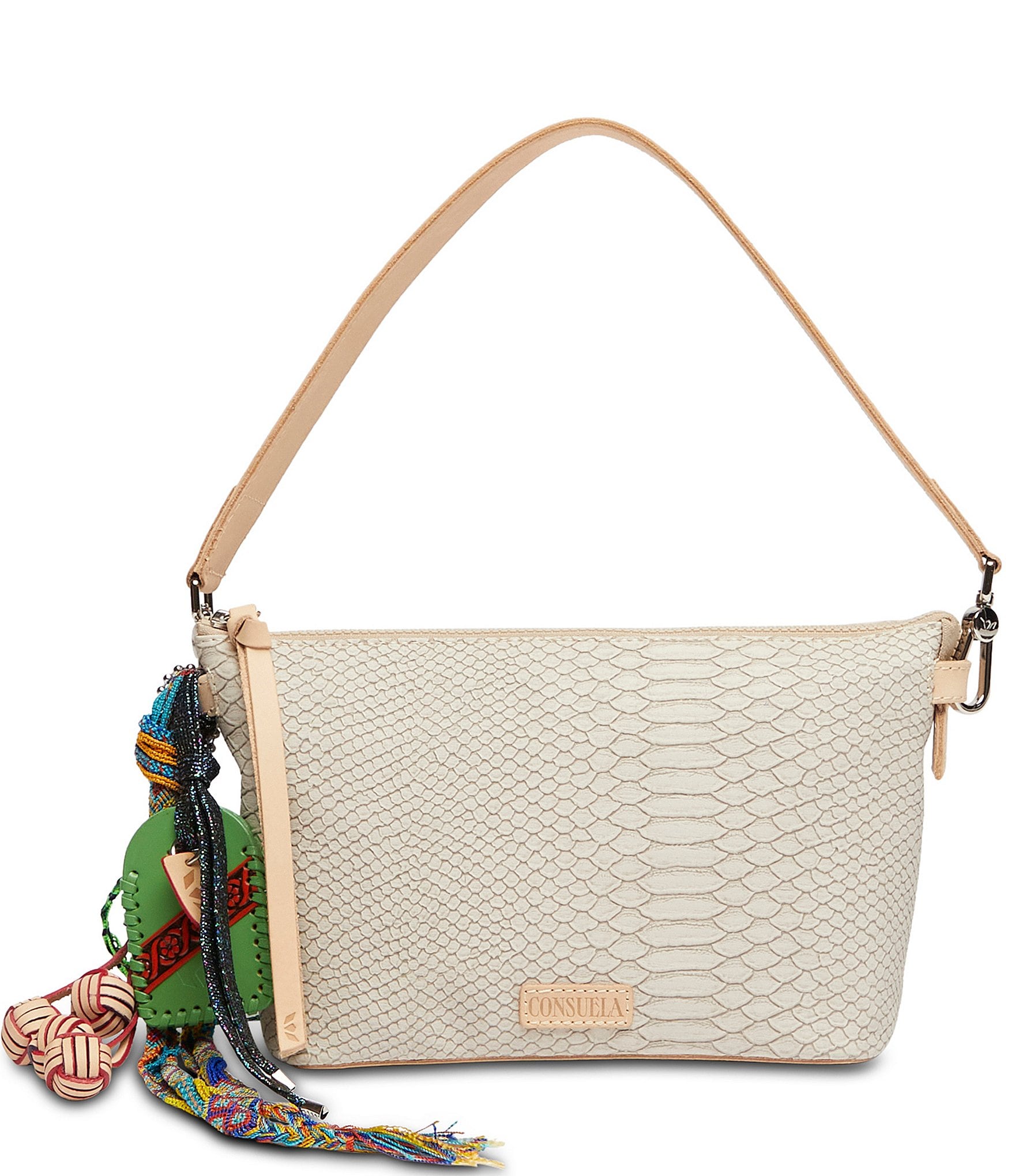 Consuela Embossed Snake Print Thunderbird Your Way Convertible Shoulder Bag