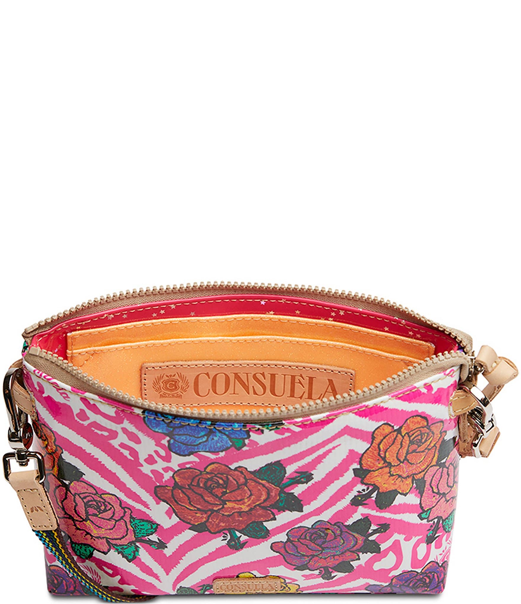 Consuela Frutti Midtown Floral and Bright Zebra Print Crossbody Bag