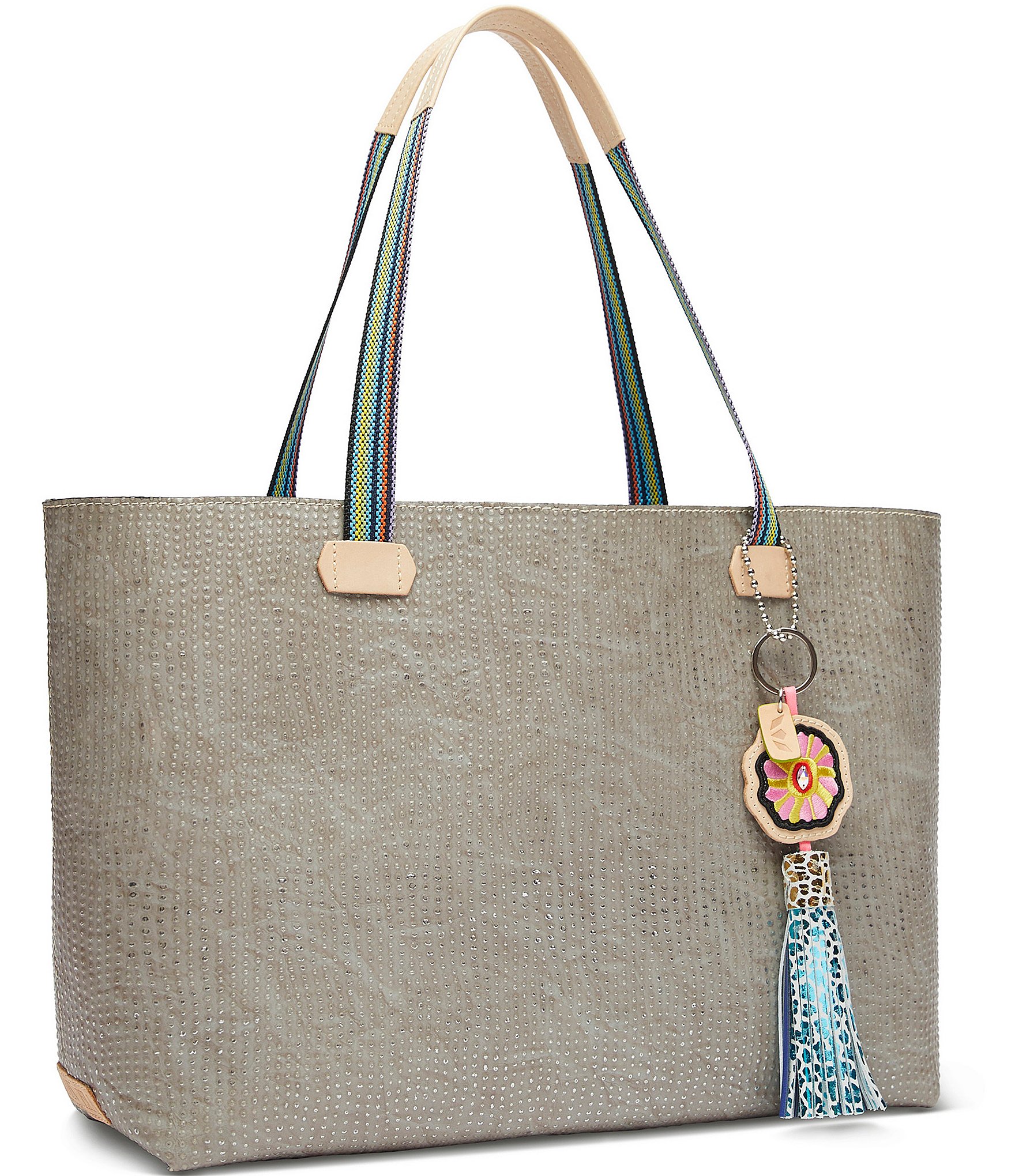 Consuela Juanis Big Breezy Metallic Textured Tote Bag