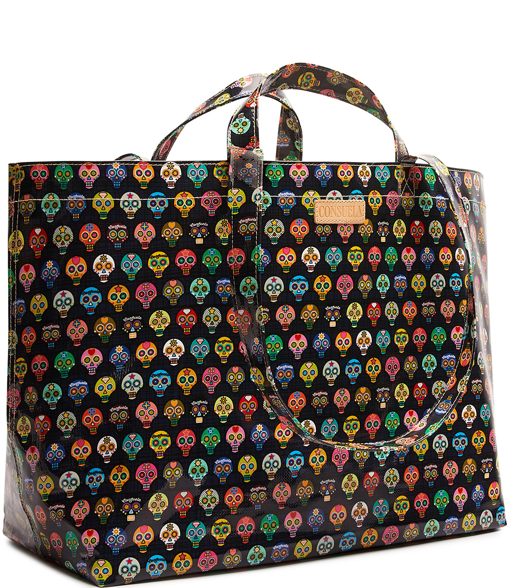 Consuela Jumbo Tiny Basic Skull Print Grab N Go Unlined Tote Bag