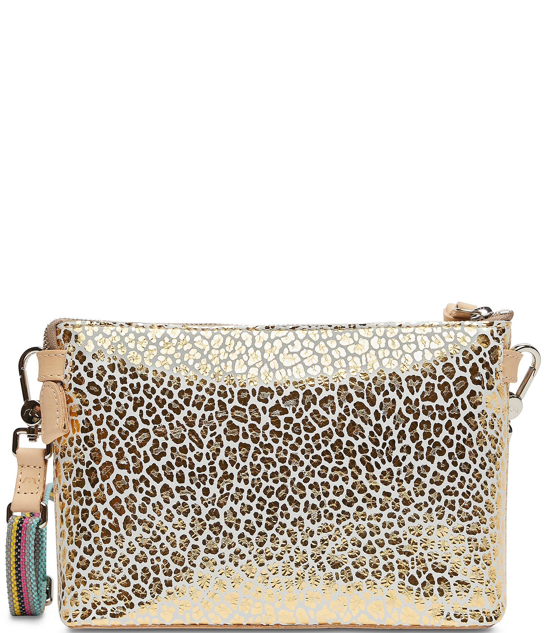 Consuela Kit Midtown Metallic Foiled Jag Print Crossbody Bag