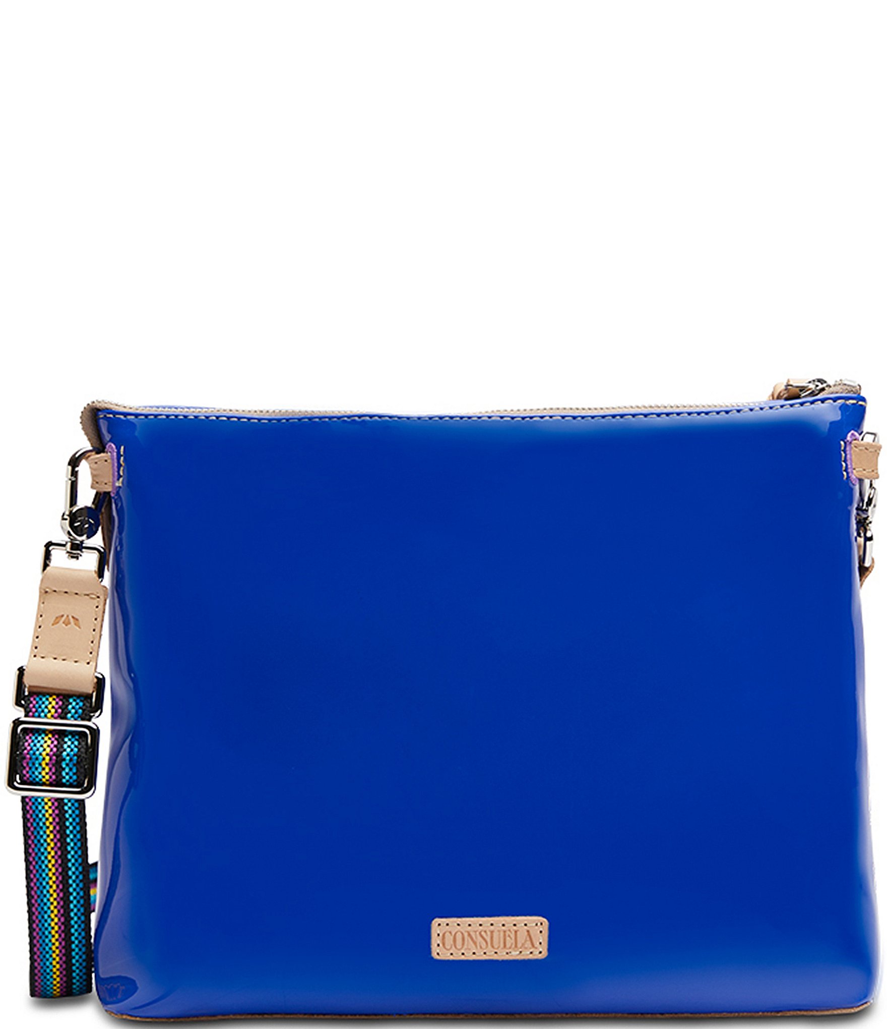 Consuela Mango Downtown Bright Blue Floral Detailed Crossbody Bag