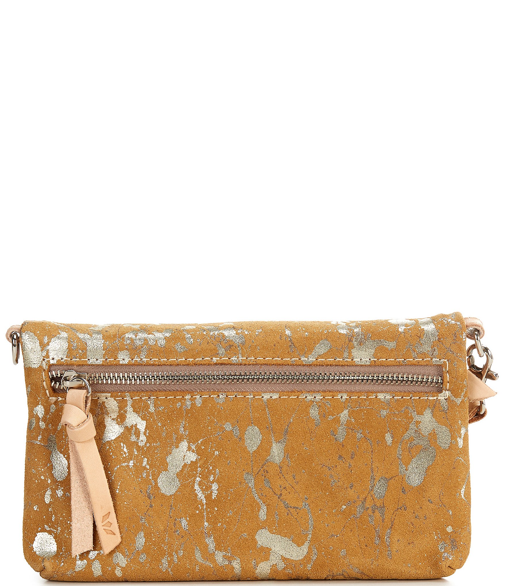 Consuela Marlow Uptown Metallic Splattered Suede Crossbody Bag