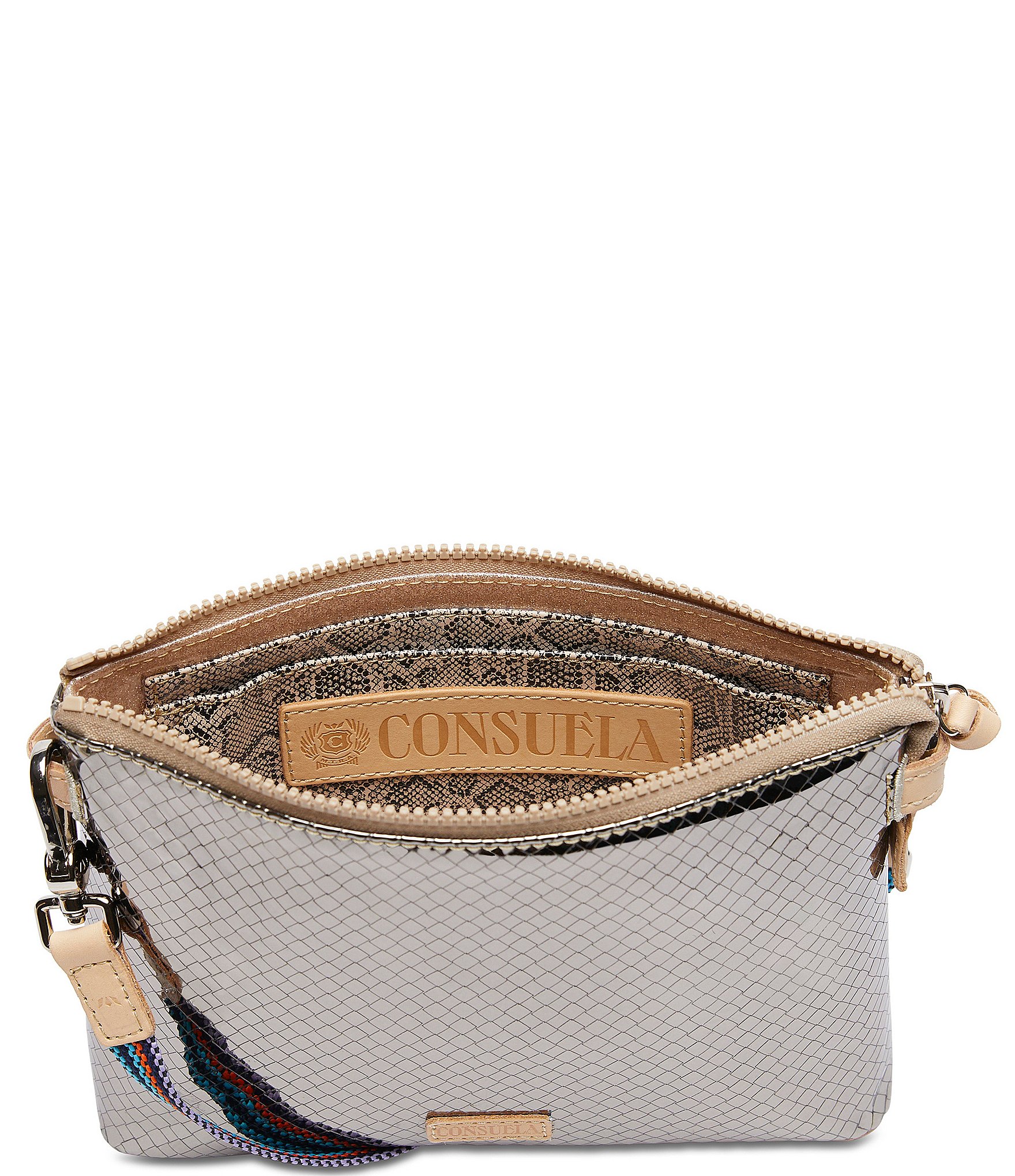 Consuela Metallic Textured Exterior Kyle Midtown Crossbody Bag