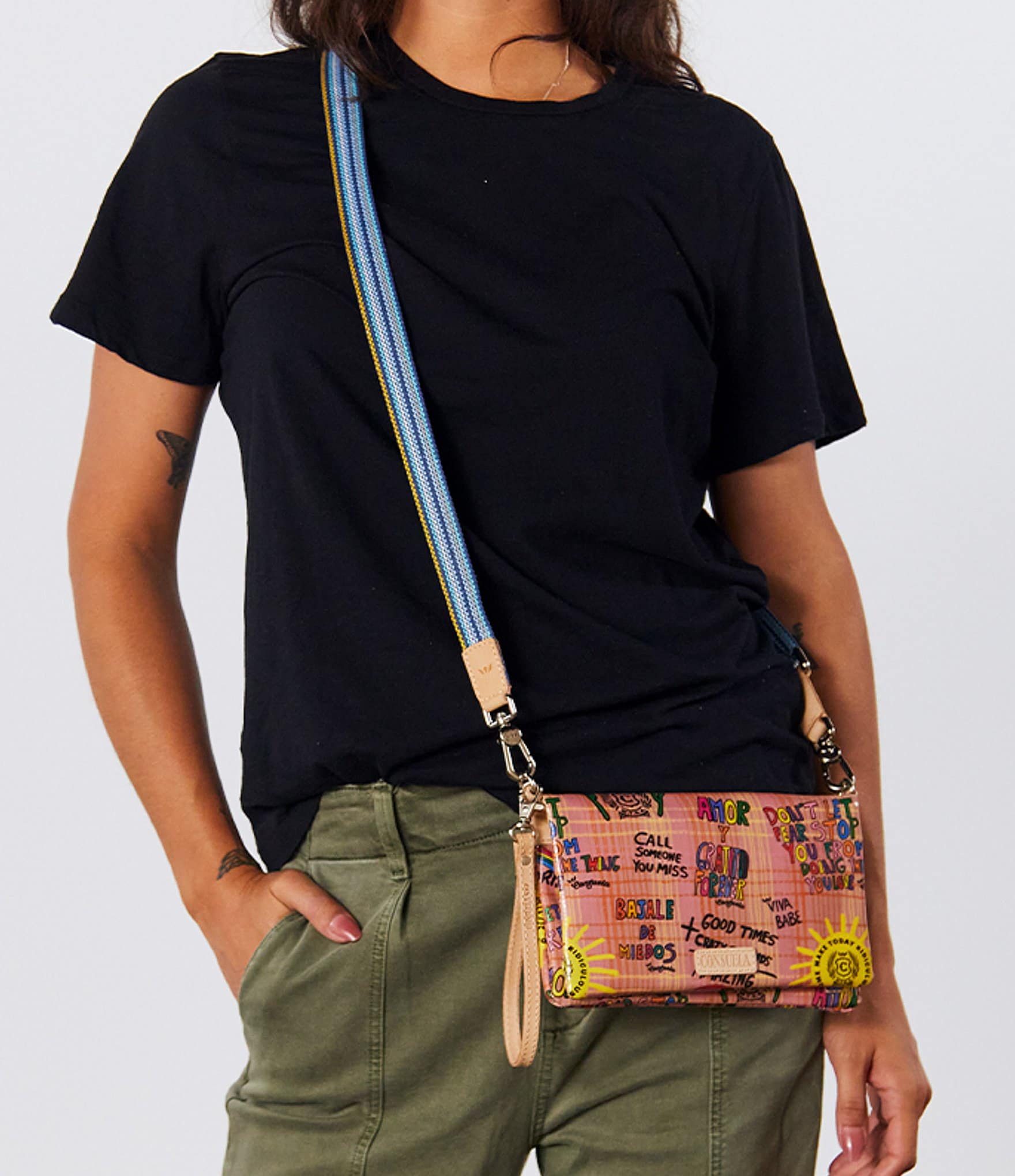 Consuela Nudie Uptown Printed Convertible Crossbody Wristlet