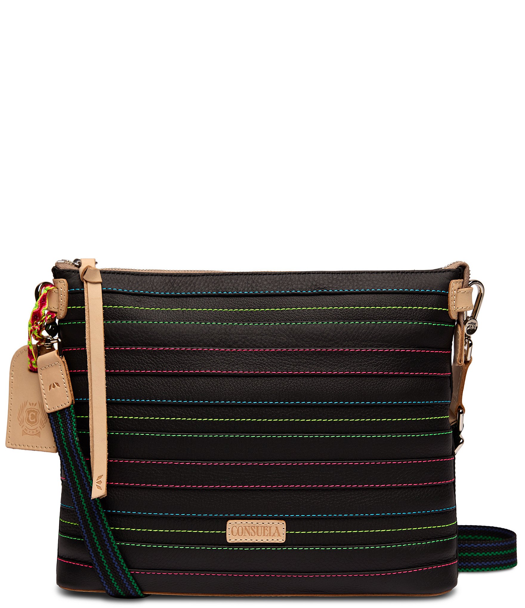 Consuela Ray Layered Multi Stiching Downtown Crossbody Bag