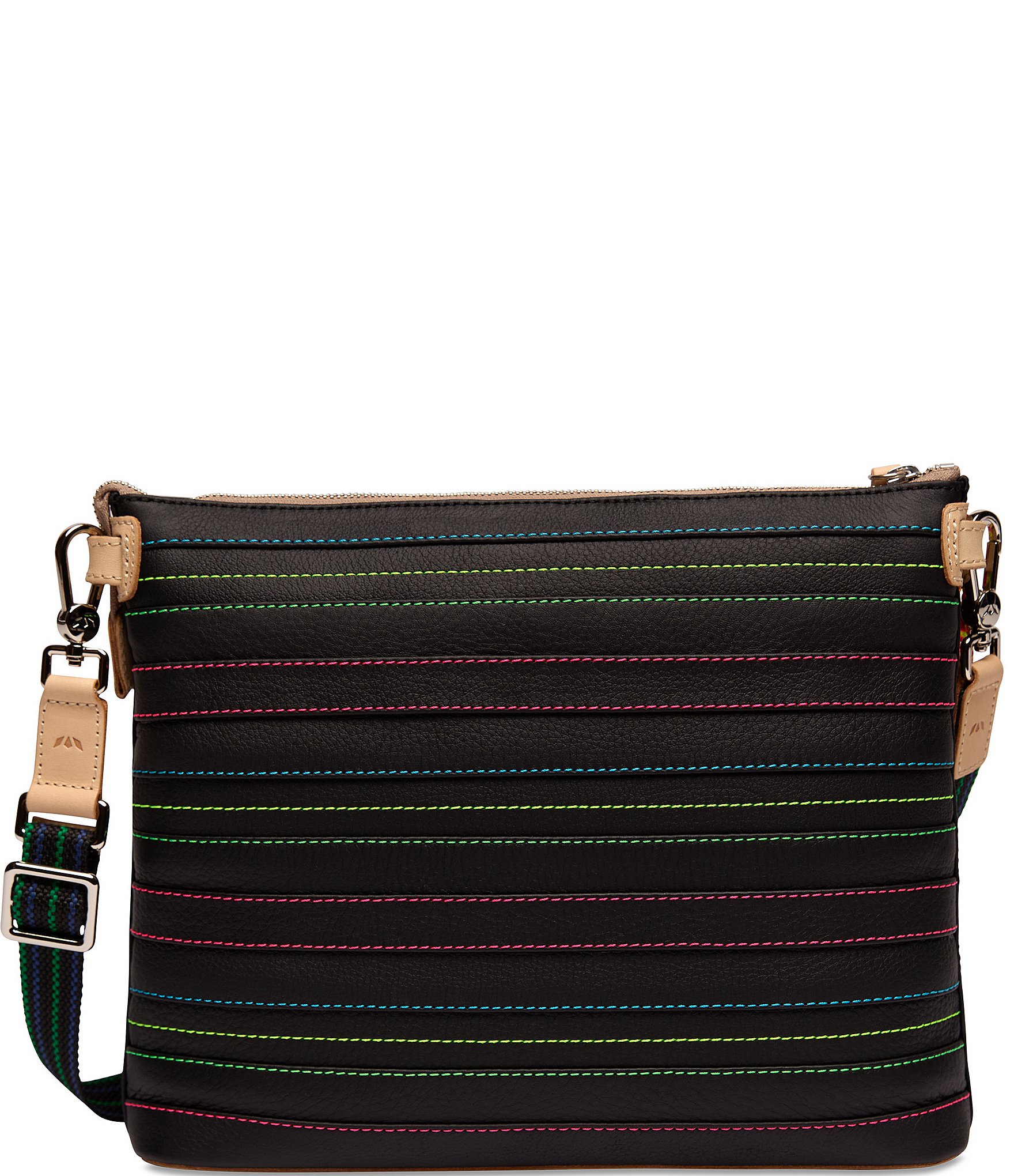 Consuela Ray Layered Multi Stiching Downtown Crossbody Bag