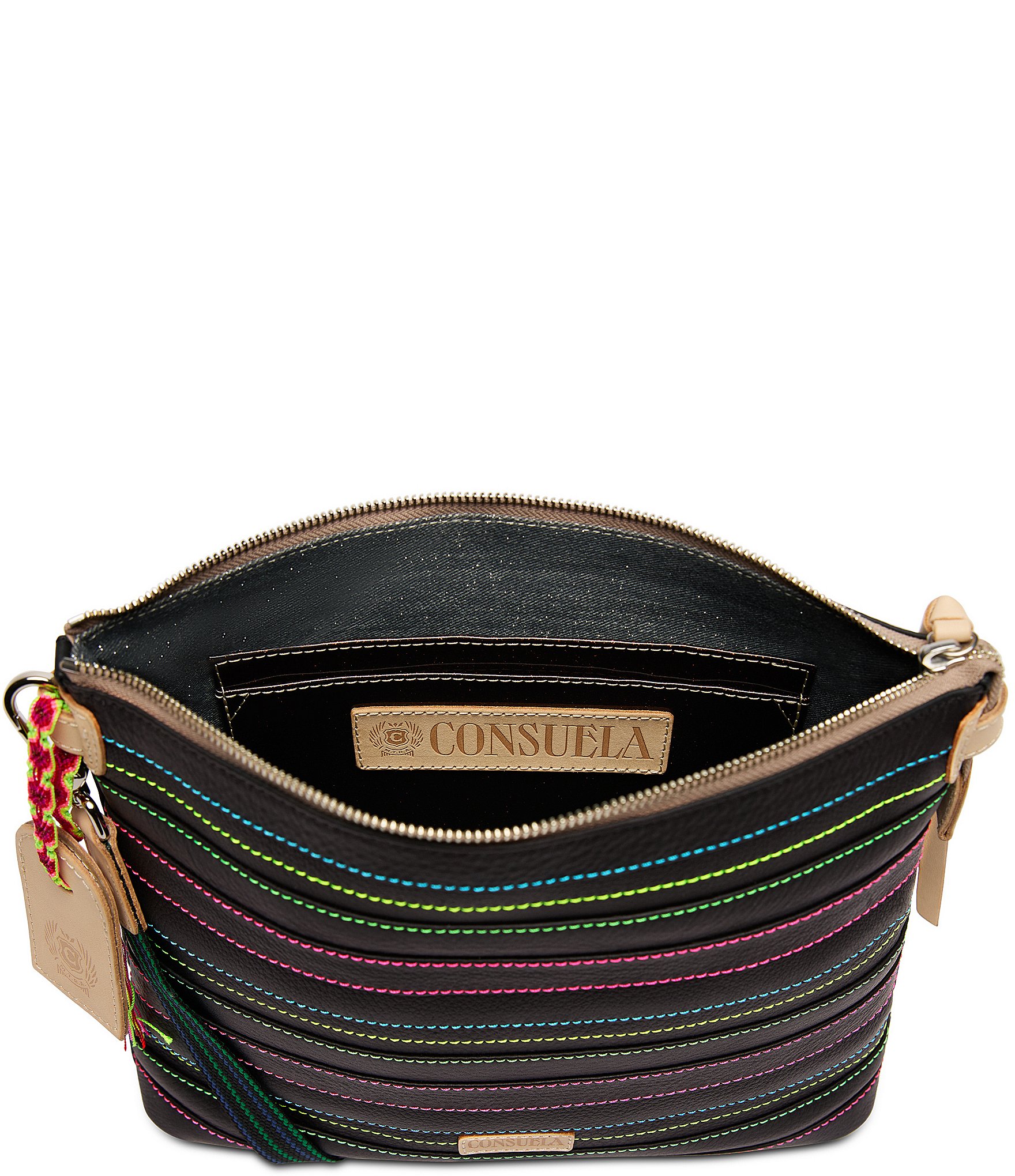 Consuela Ray Layered Multi Stiching Downtown Crossbody Bag